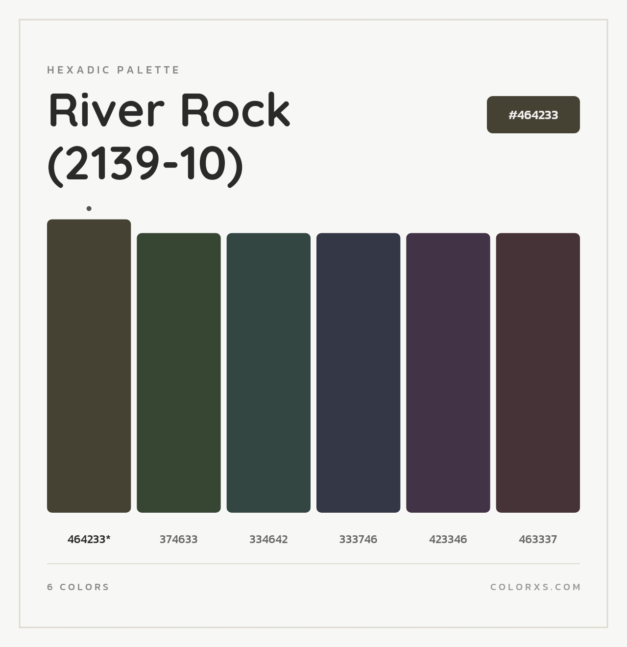 River Rock (2139-10) - Hexadic Color Palette