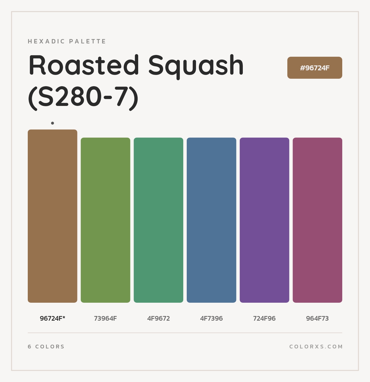 Roasted Squash (S280-7) - Hexadic Color Palette