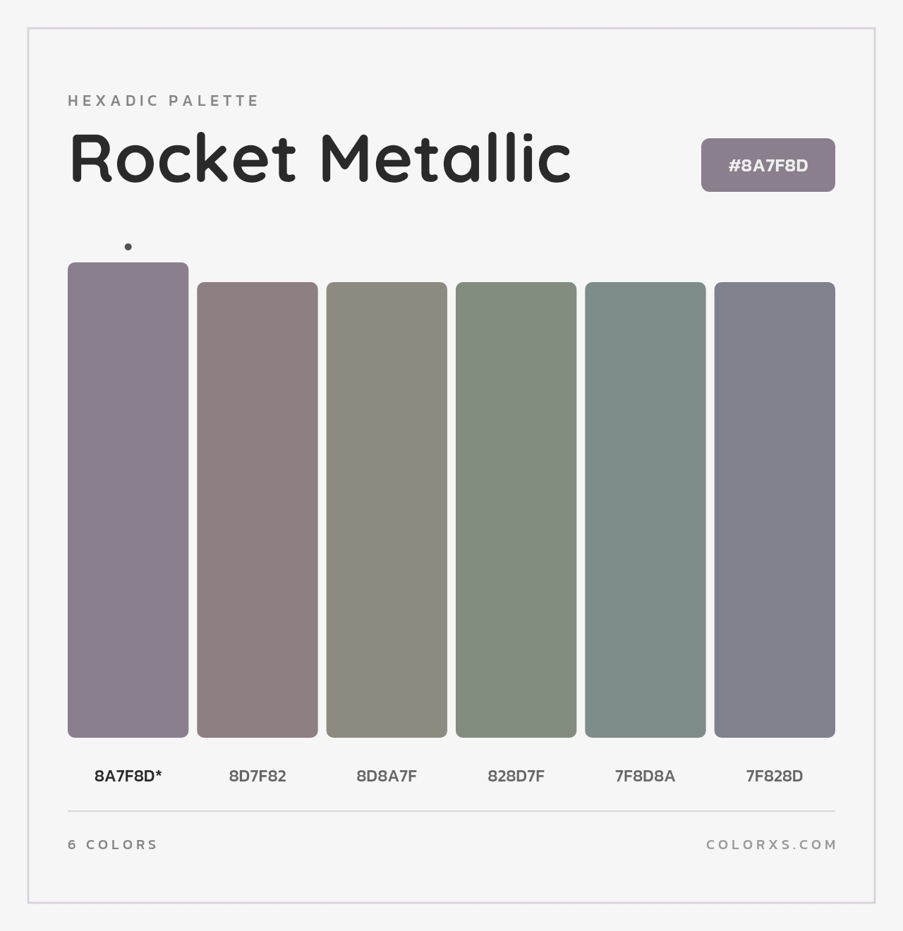 Rocket Metallic - Hexadic Color Palette