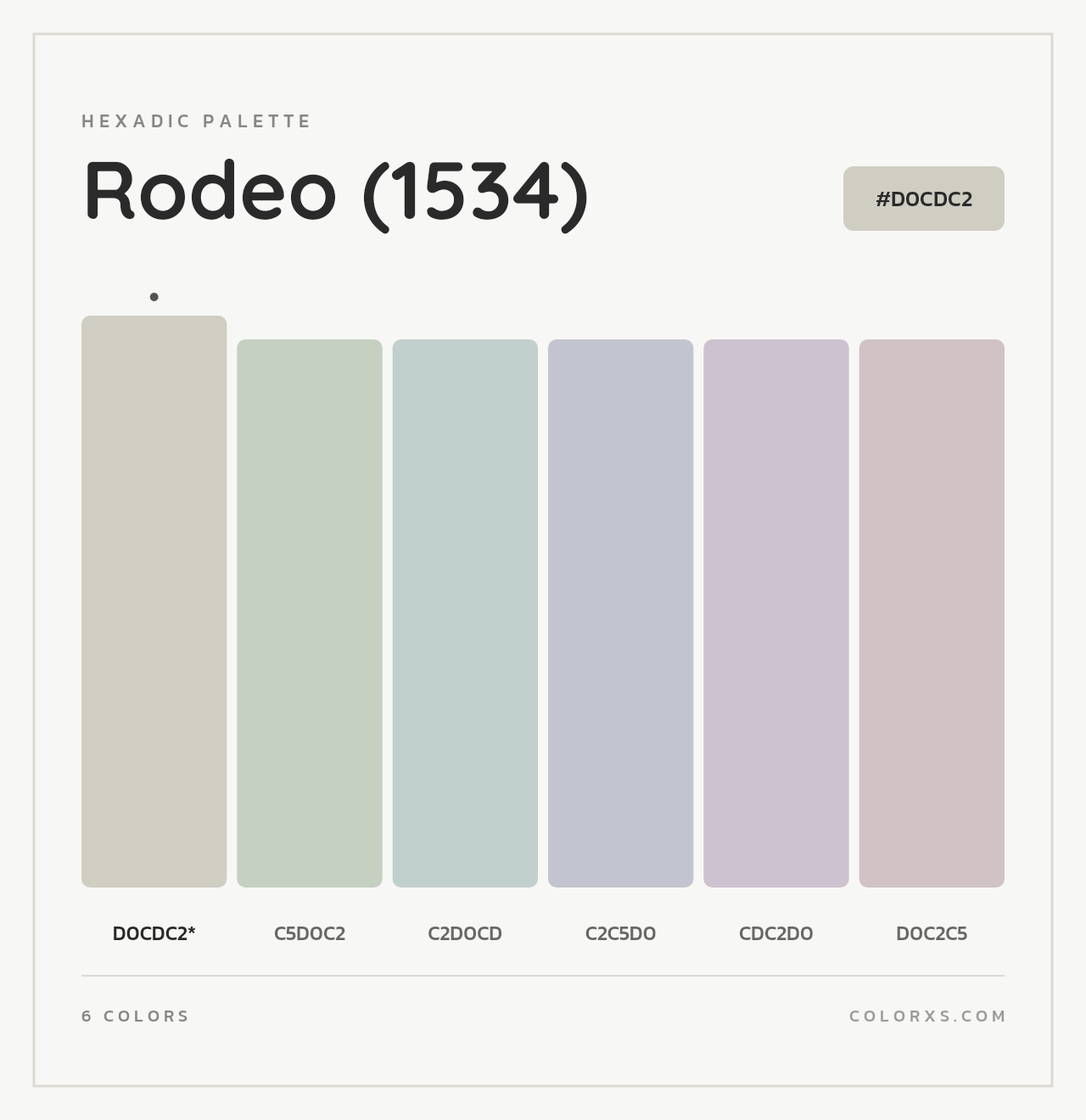 Rodeo (1534) - Hexadic Color Palette