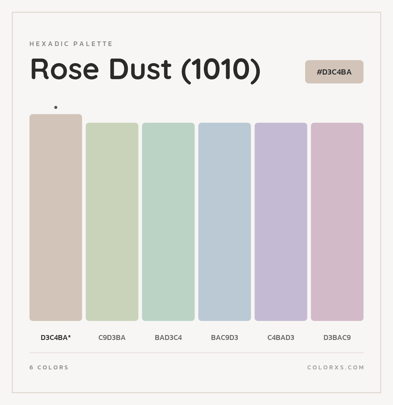 Rose Dust (1010) - Hexadic Color Palette