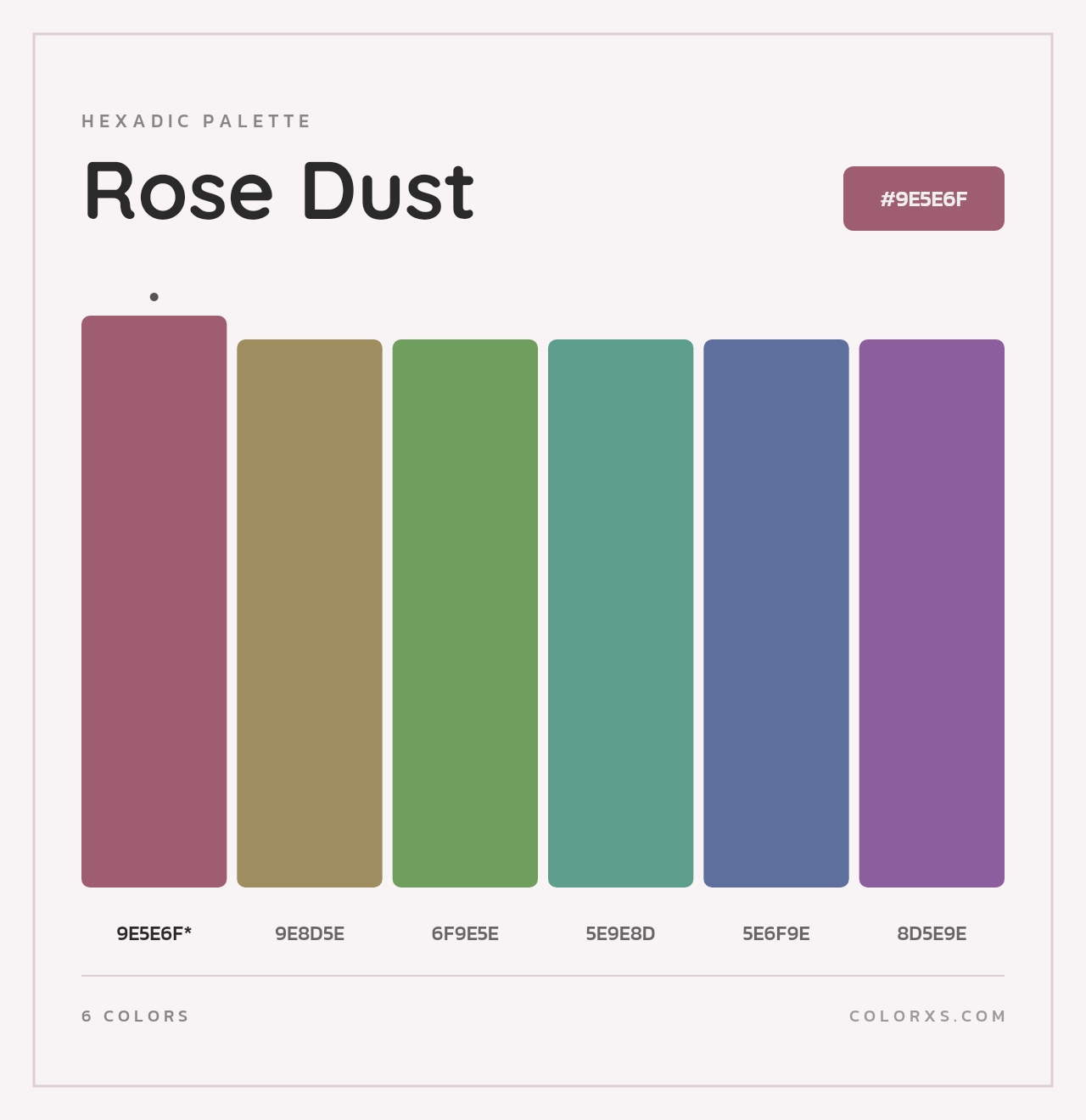 Rose Dust - Hexadic Color Palette