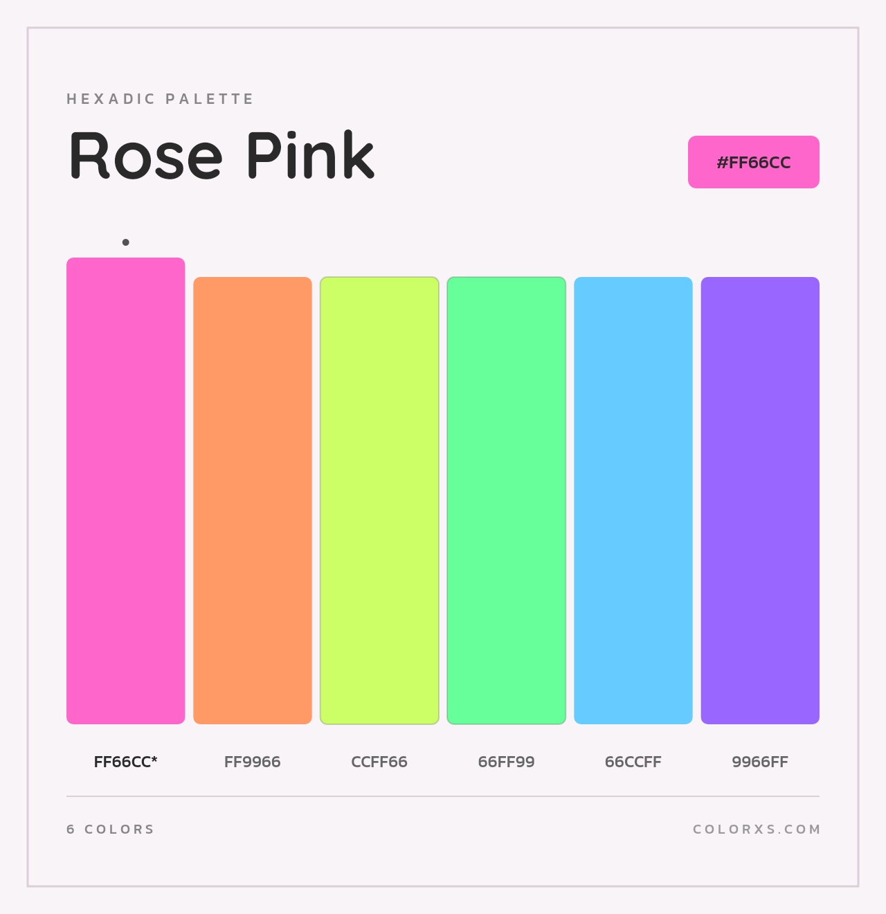 Rose Pink - Hexadic Color Palette