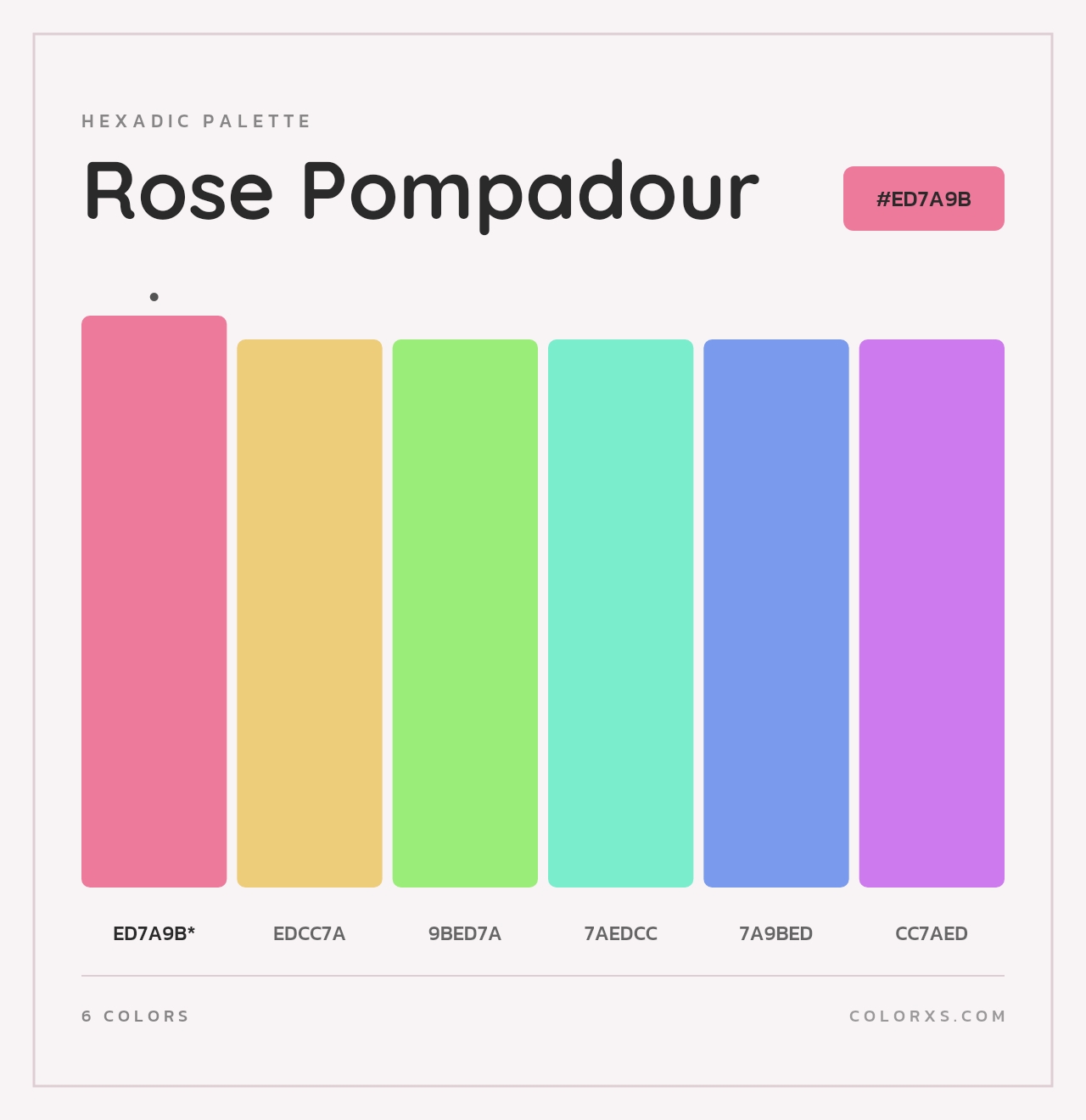 Rose Pompadour - Hexadic Color Palette