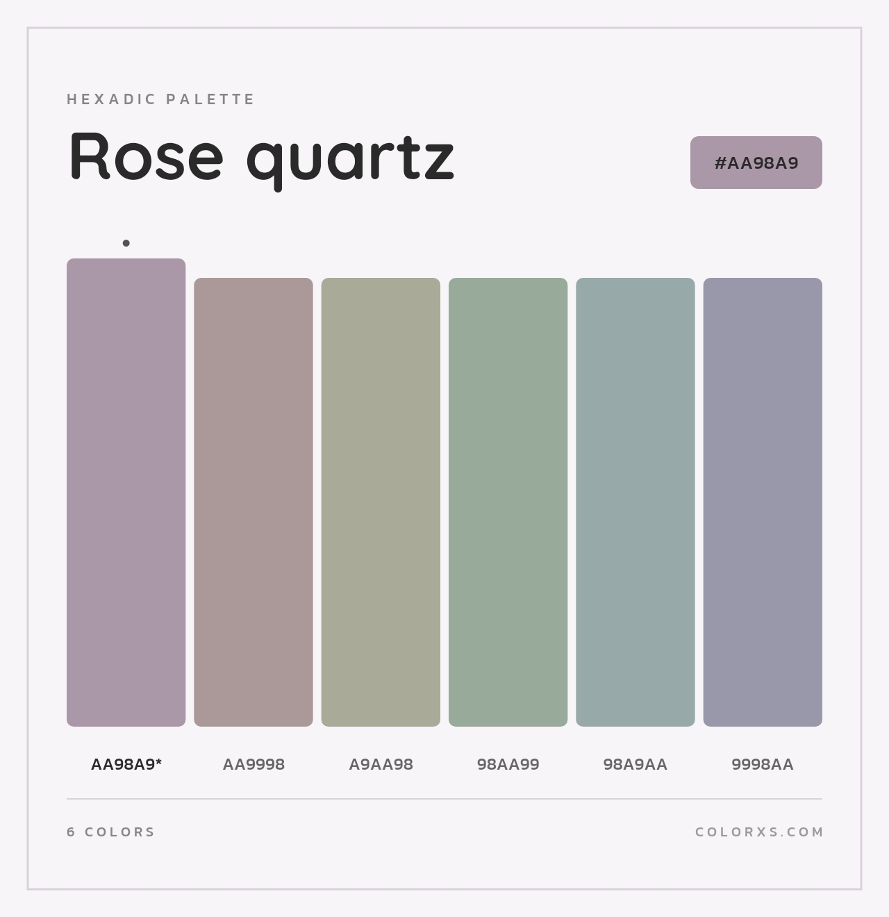 Rose quartz - Hexadic Color Palette