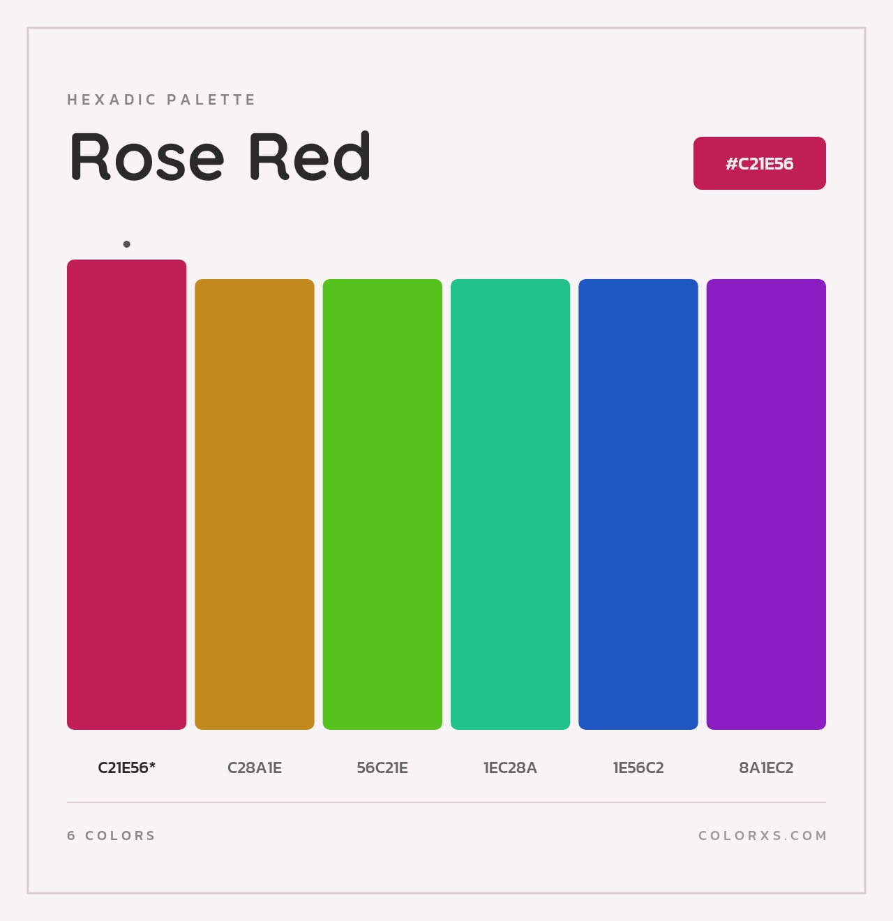 Rose Red - Hexadic Color Palette