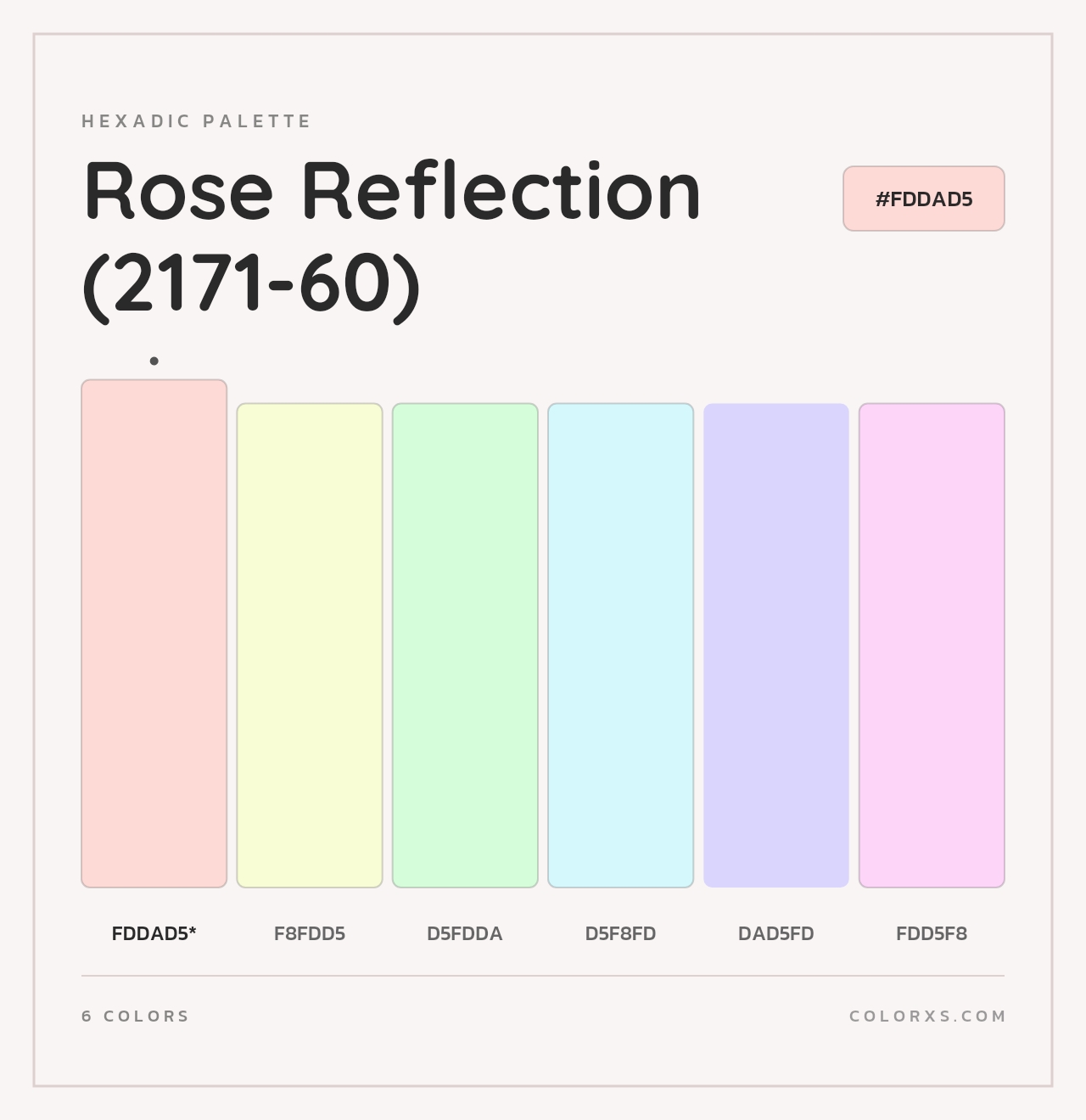 Rose Reflection (2171-60) - Hexadic Color Palette