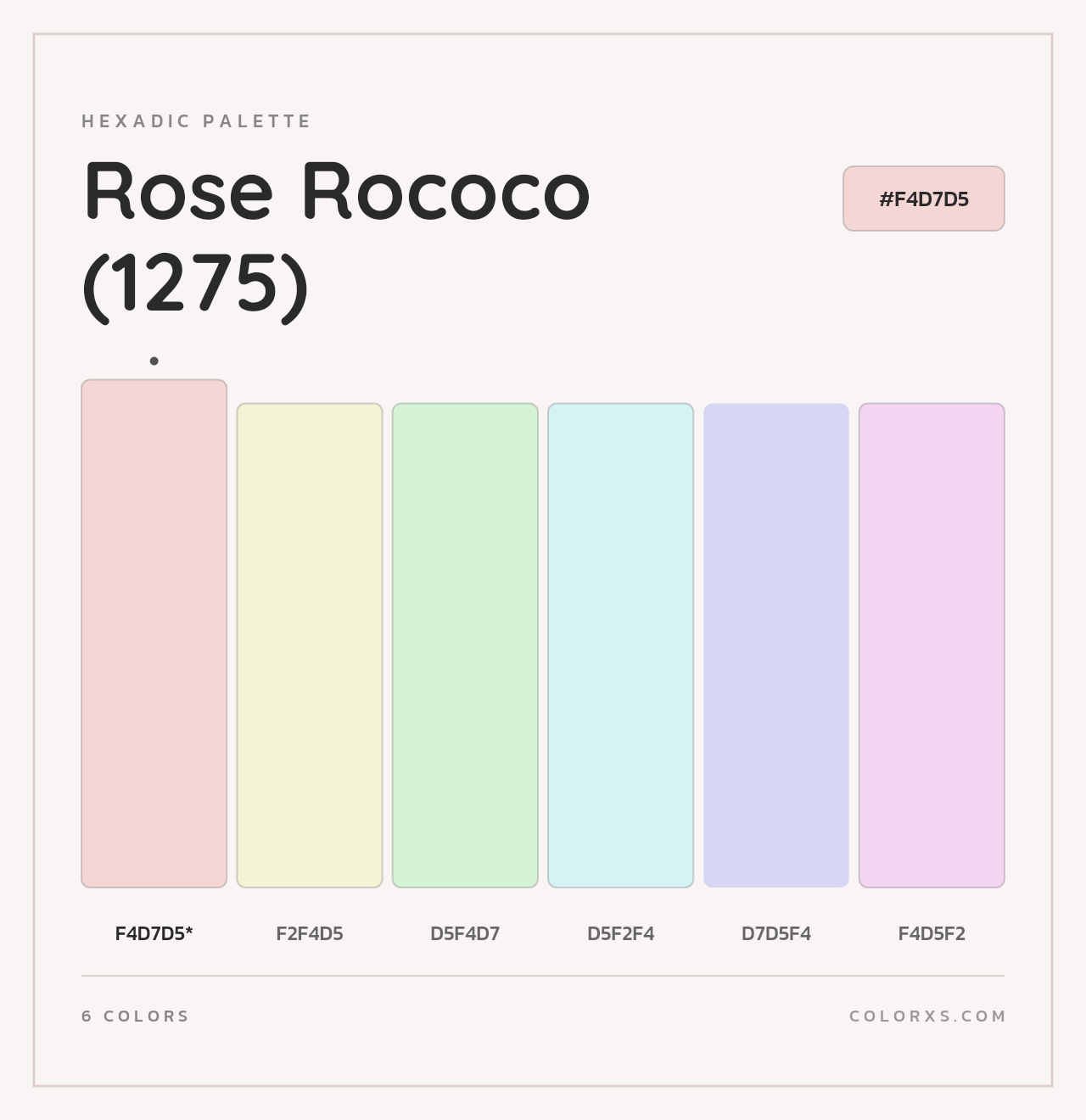 Rose Rococo (1275) - Hexadic Color Palette