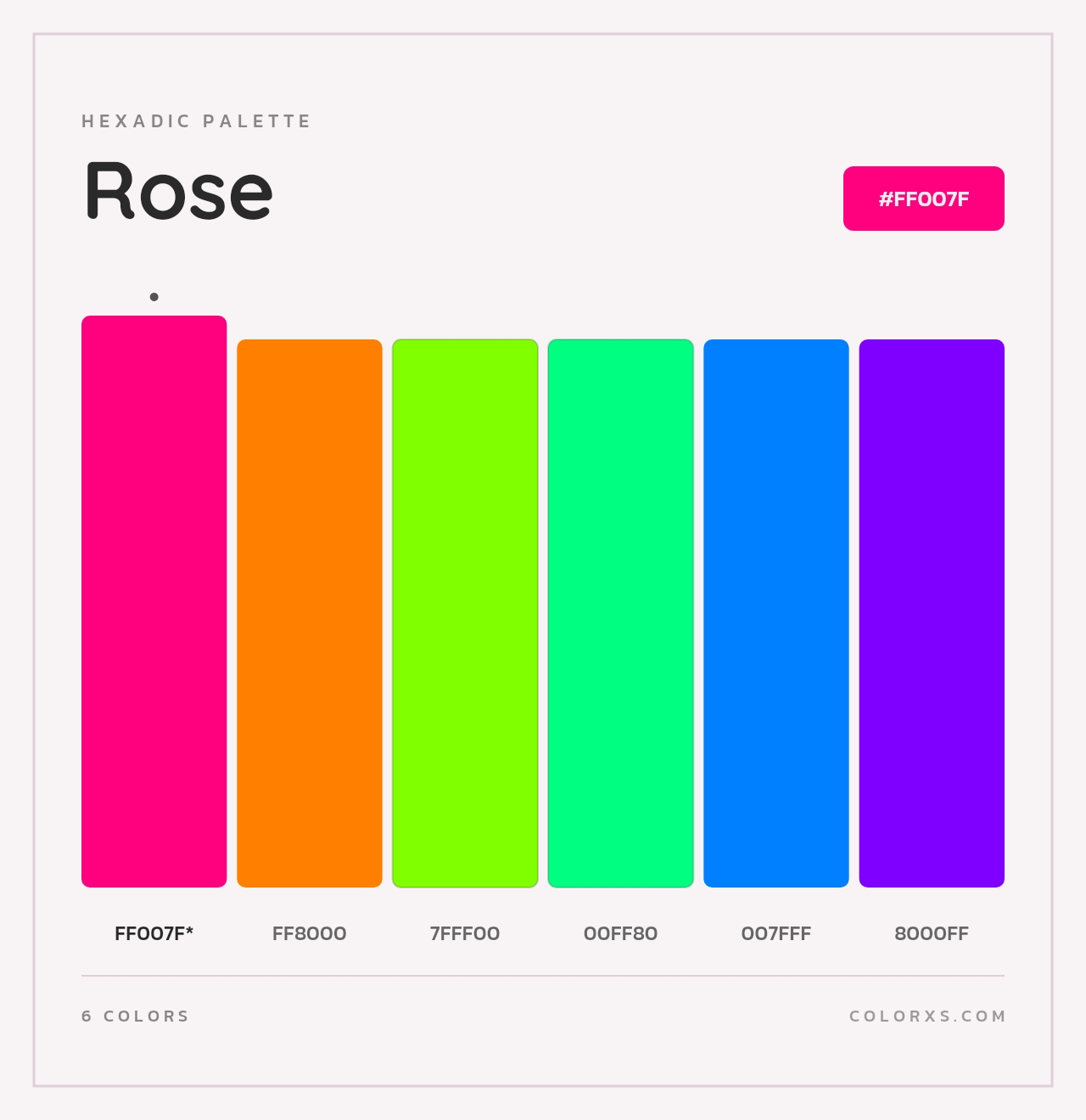 Rose - Hexadic Color Palette