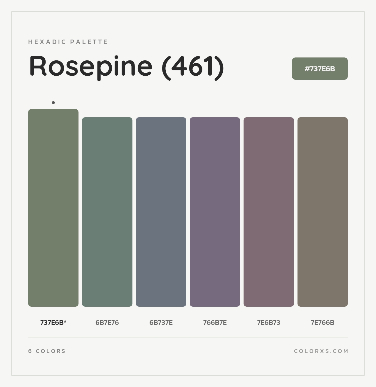 Rosepine (461) - Hexadic Color Palette