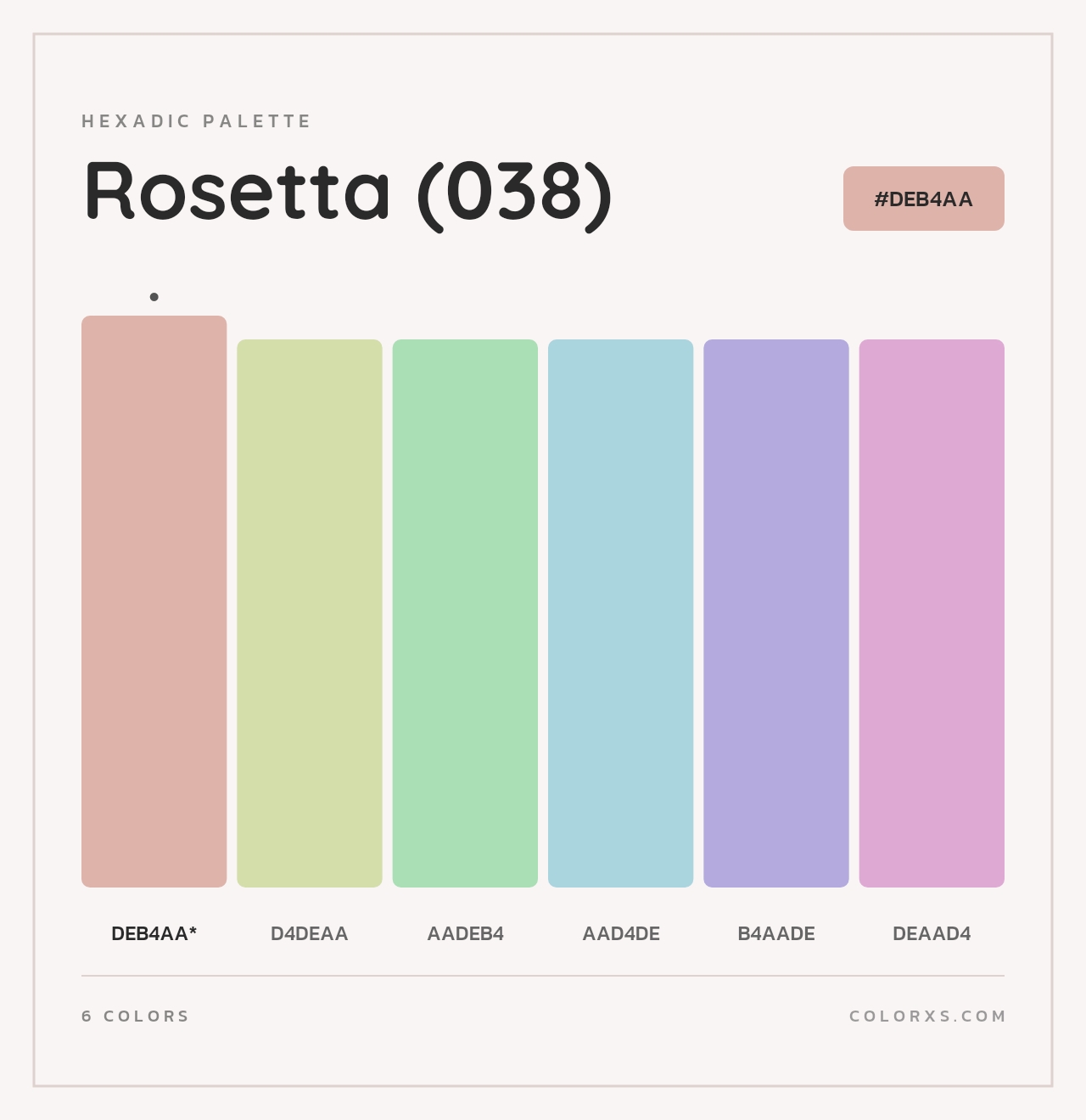 Rosetta (038) - Hexadic Color Palette