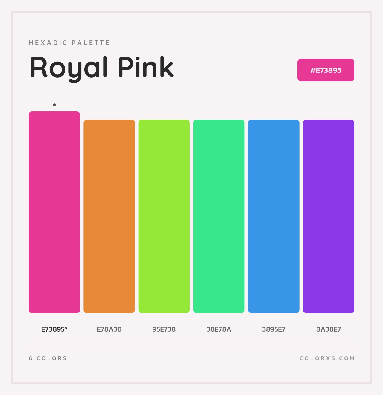 Royal Pink - Hexadic Color Palette