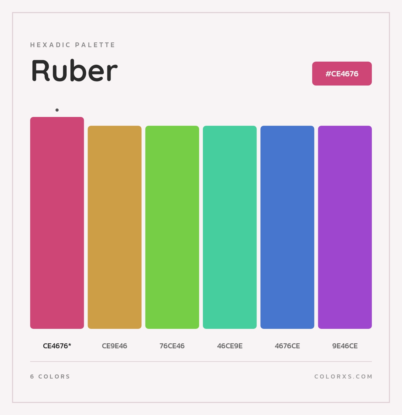 Ruber - Hexadic Color Palette