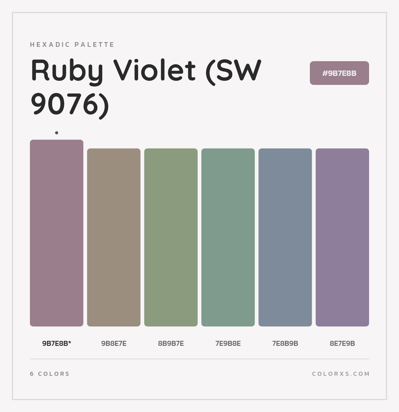 Ruby Violet (SW 9076) - Hexadic Color Palette