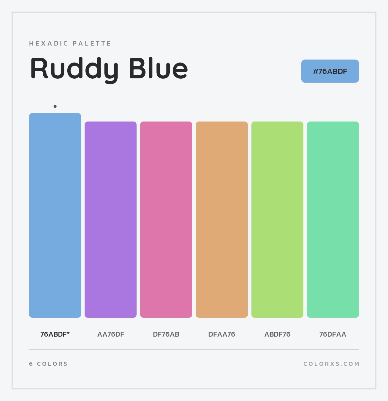 Ruddy Blue - Hexadic Color Palette