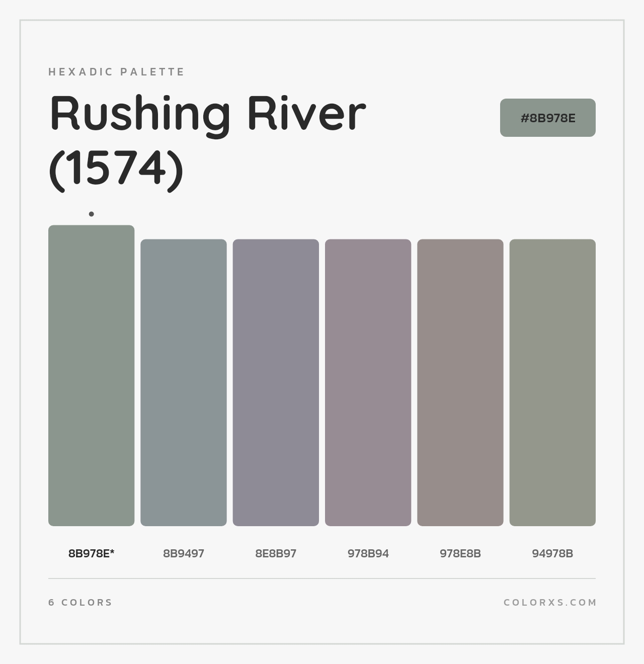 Rushing River (1574) - Hexadic Color Palette