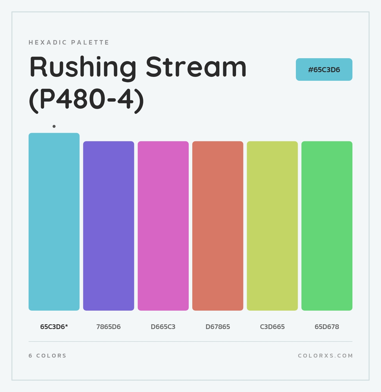 Rushing Stream (P480-4) - Hexadic Color Palette