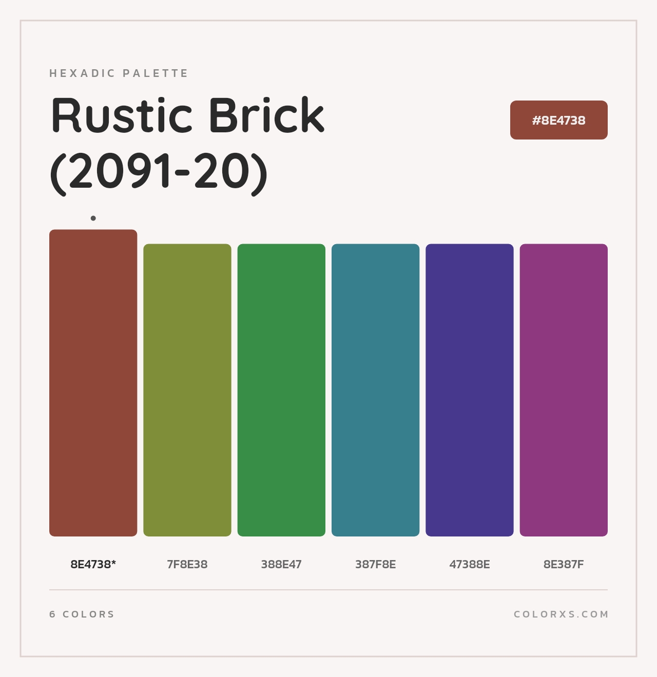 Rustic Brick (2091-20) - Hexadic Color Palette