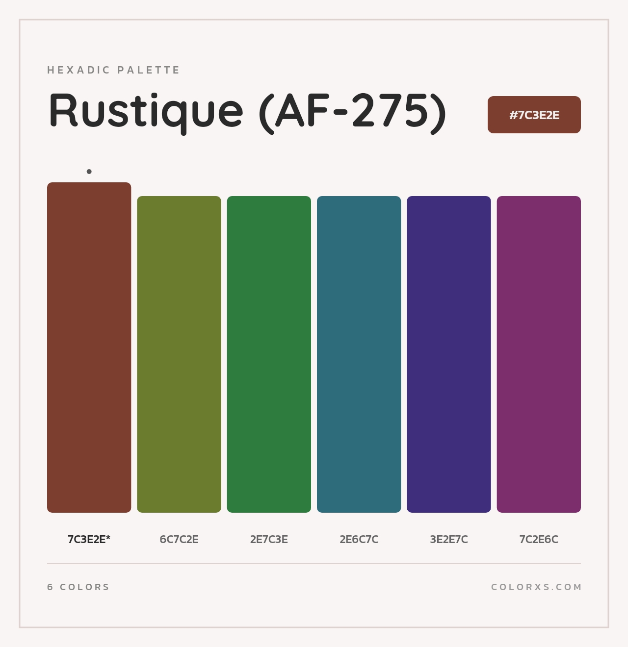 Rustique (AF-275) - Hexadic Color Palette
