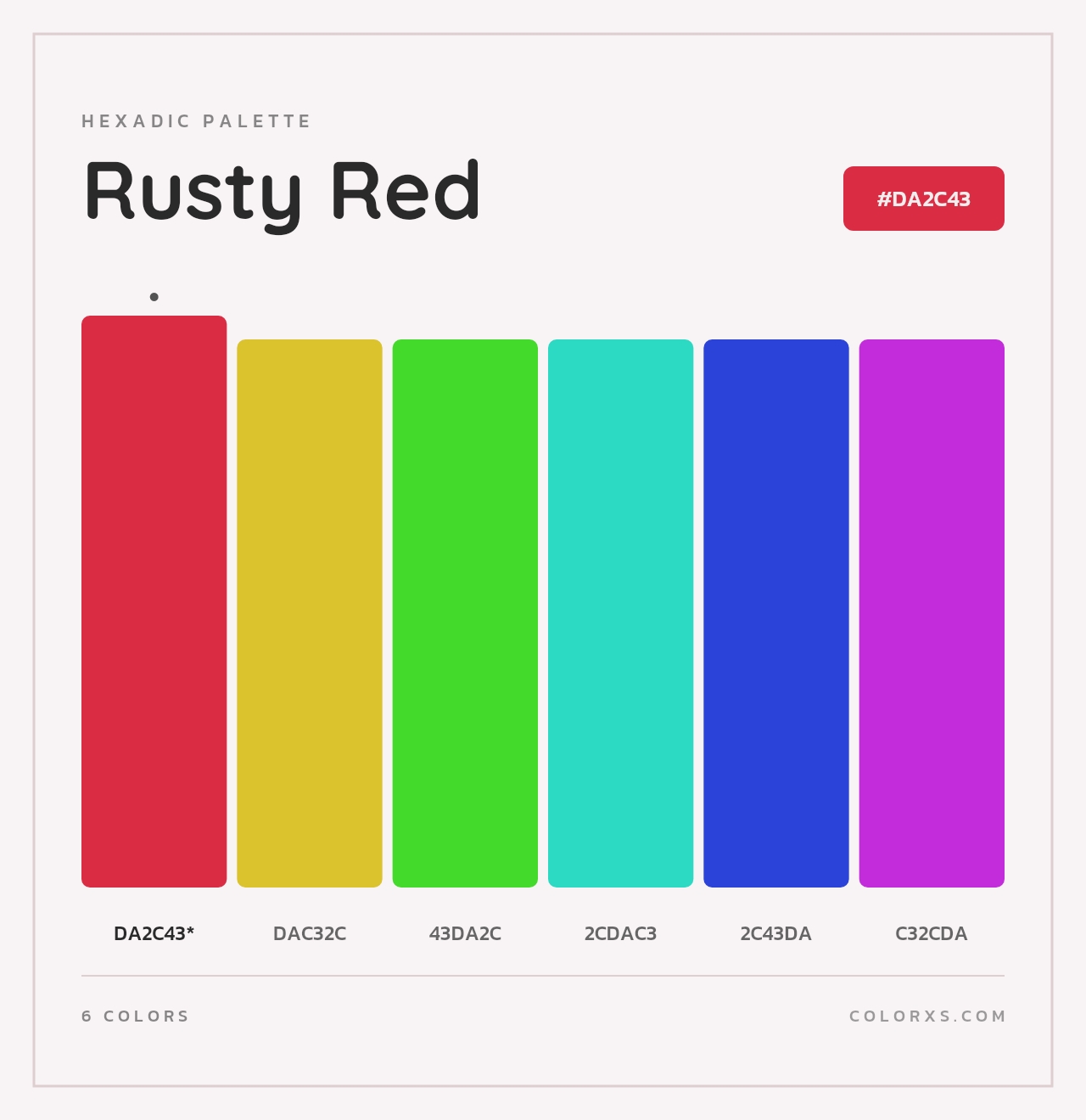 Rusty Red - Hexadic Color Palette