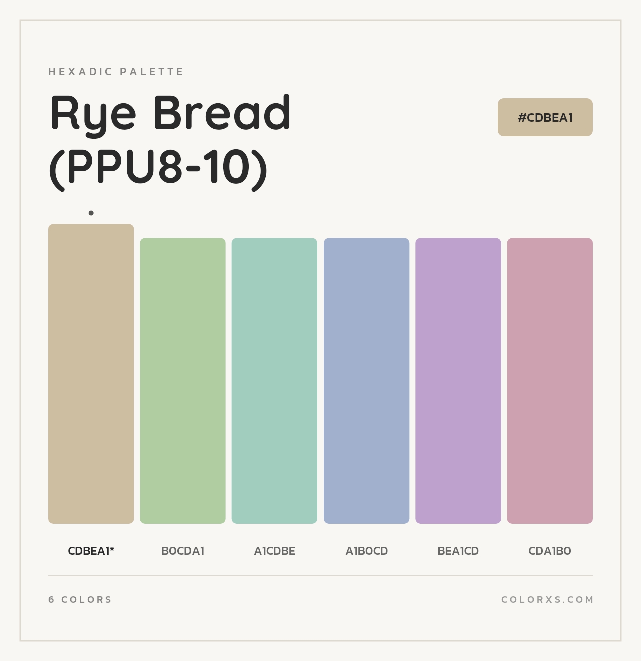 Rye Bread (PPU8-10) - Hexadic Color Palette