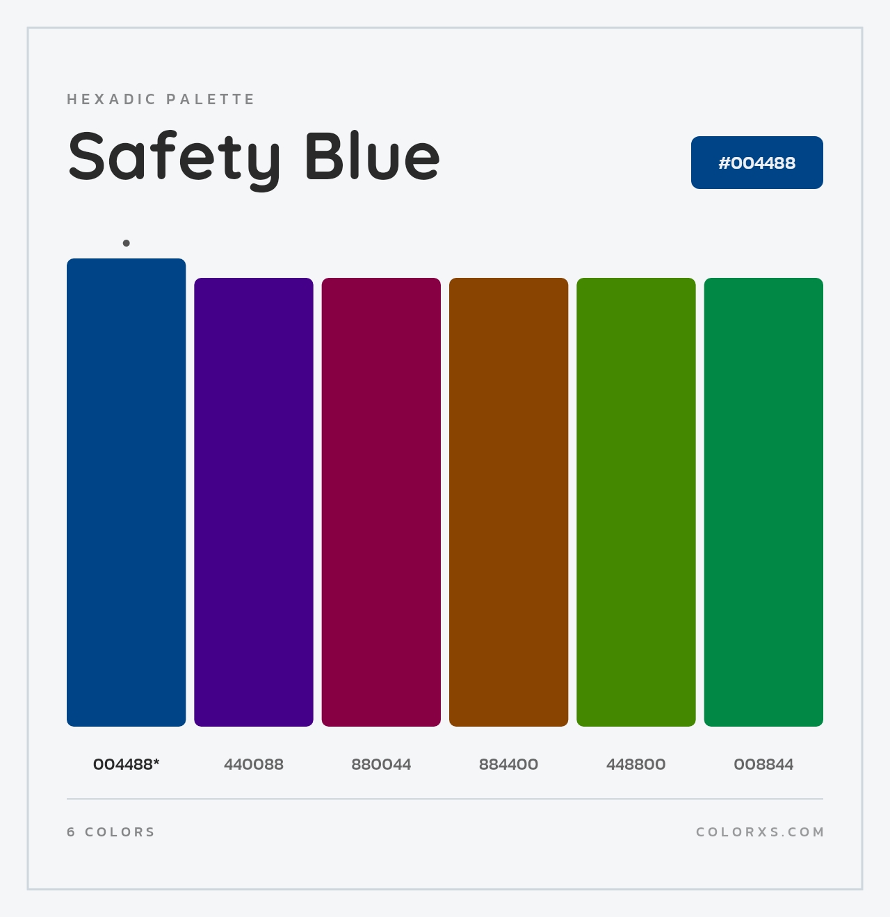 Safety Blue - Hexadic Color Palette