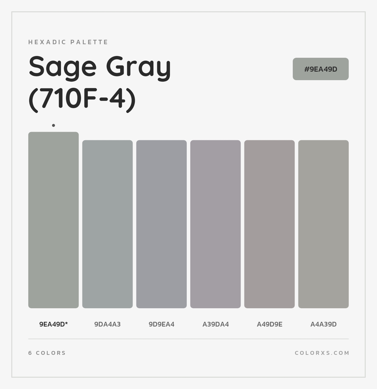 Sage Gray (710F-4) - Hexadic Color Palette
