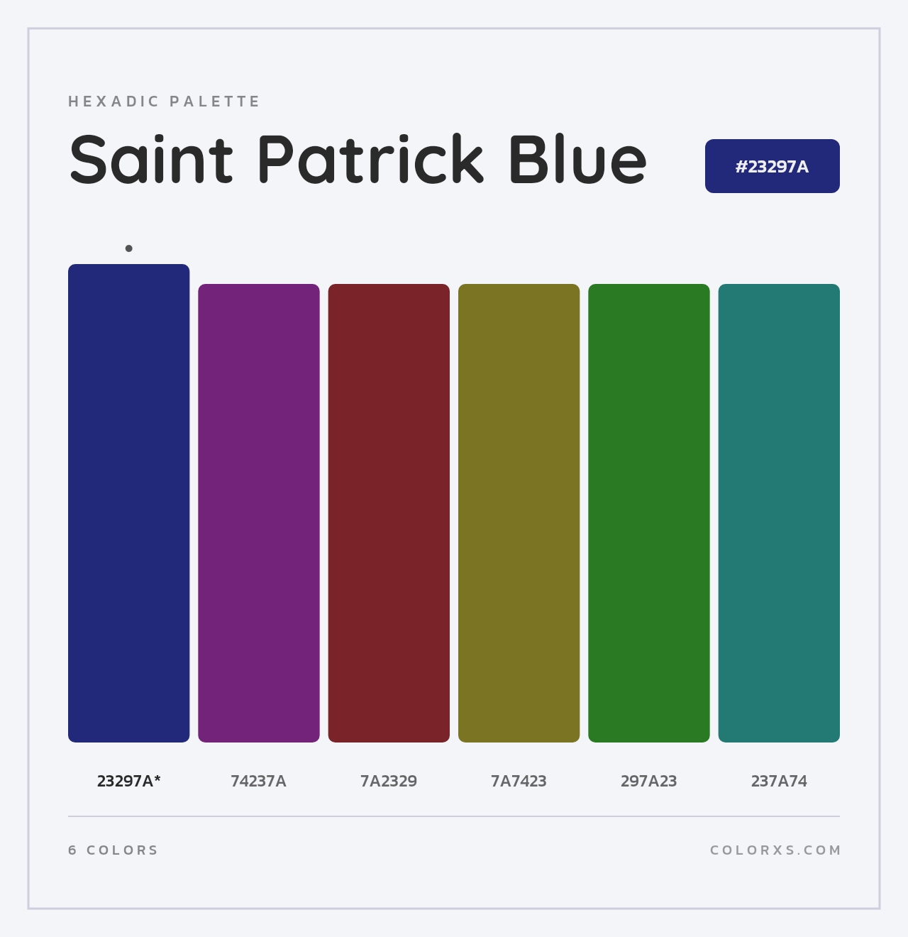 Saint Patrick Blue - Hexadic Color Palette