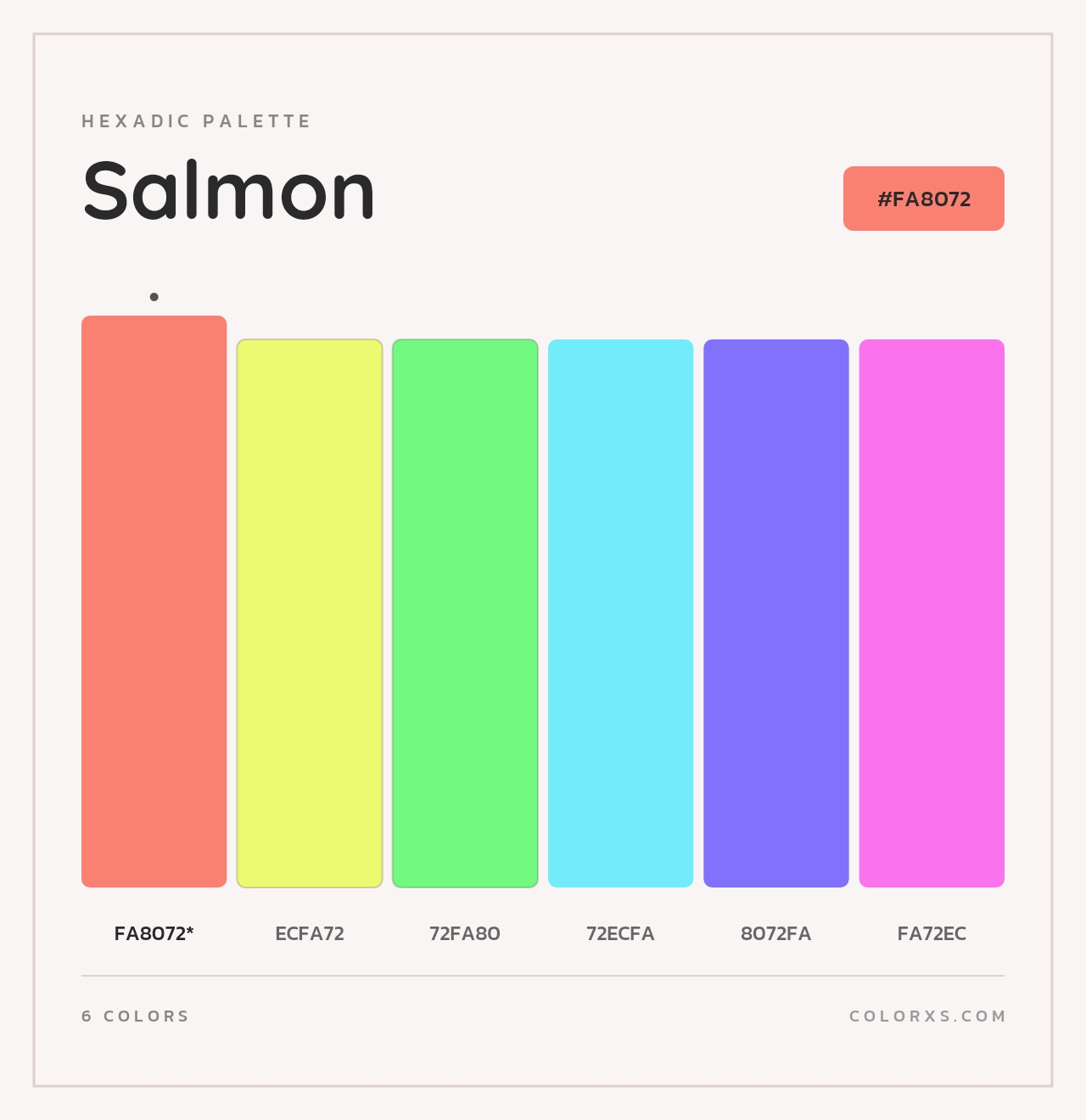 Salmon - Hexadic Color Palette