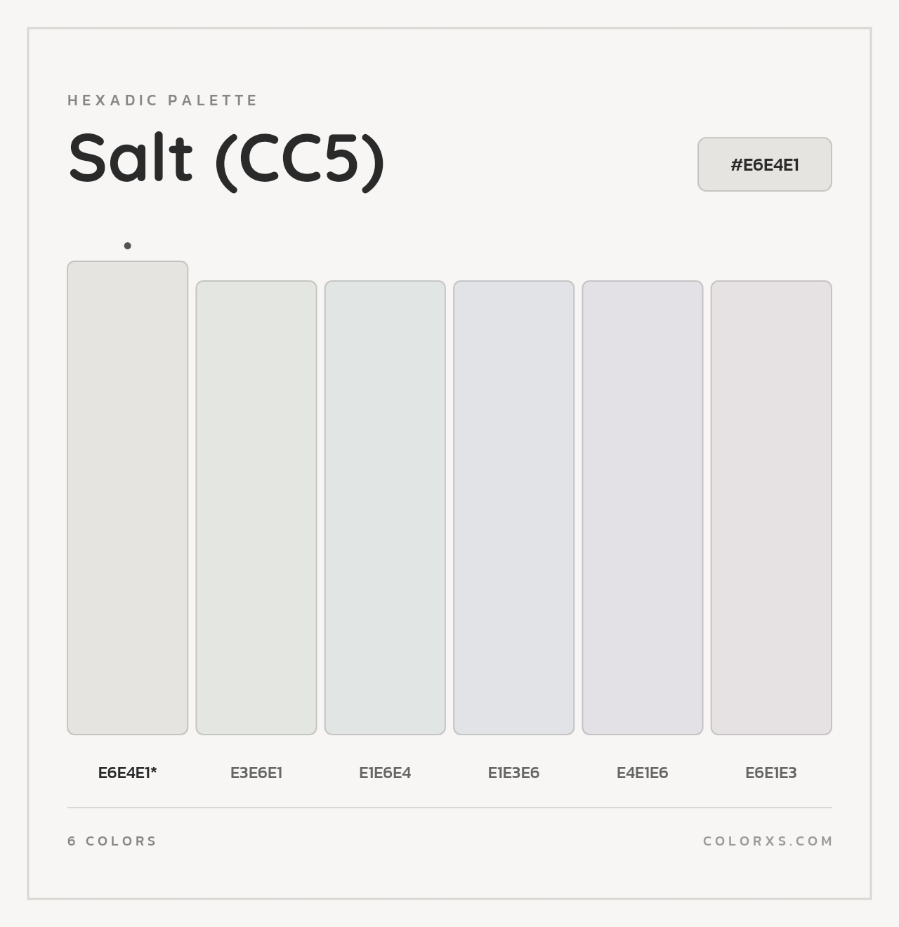 Salt (CC5) - Hexadic Color Palette