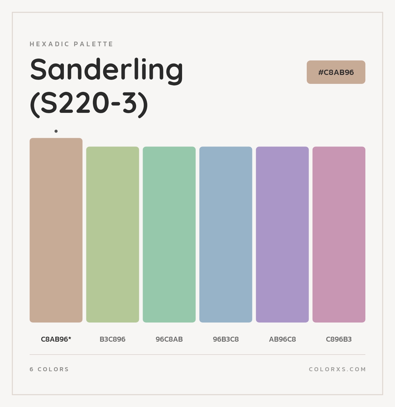 Sanderling (S220-3) - Hexadic Color Palette