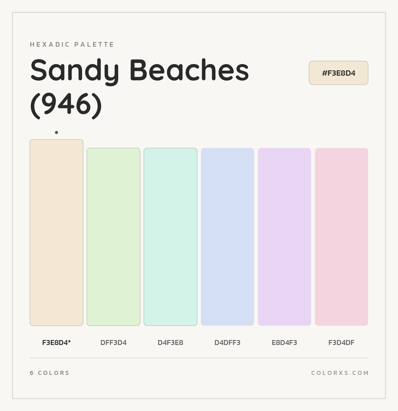 Sandy Beaches (946) - Hexadic Color Palette