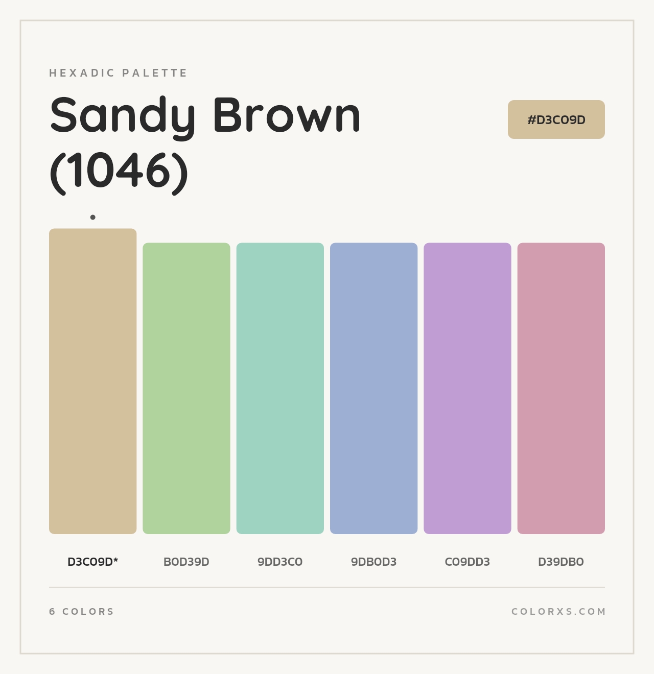 Sandy Brown (1046) - Hexadic Color Palette