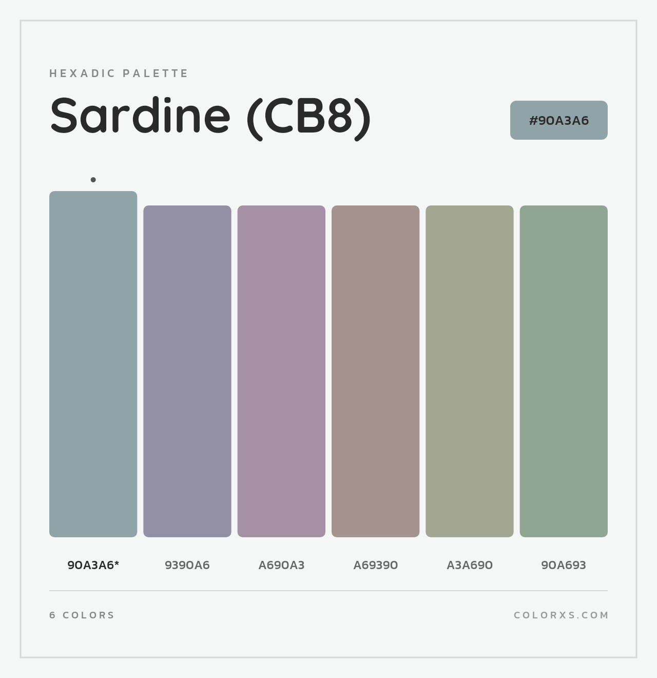 Sardine (CB8) - Hexadic Color Palette