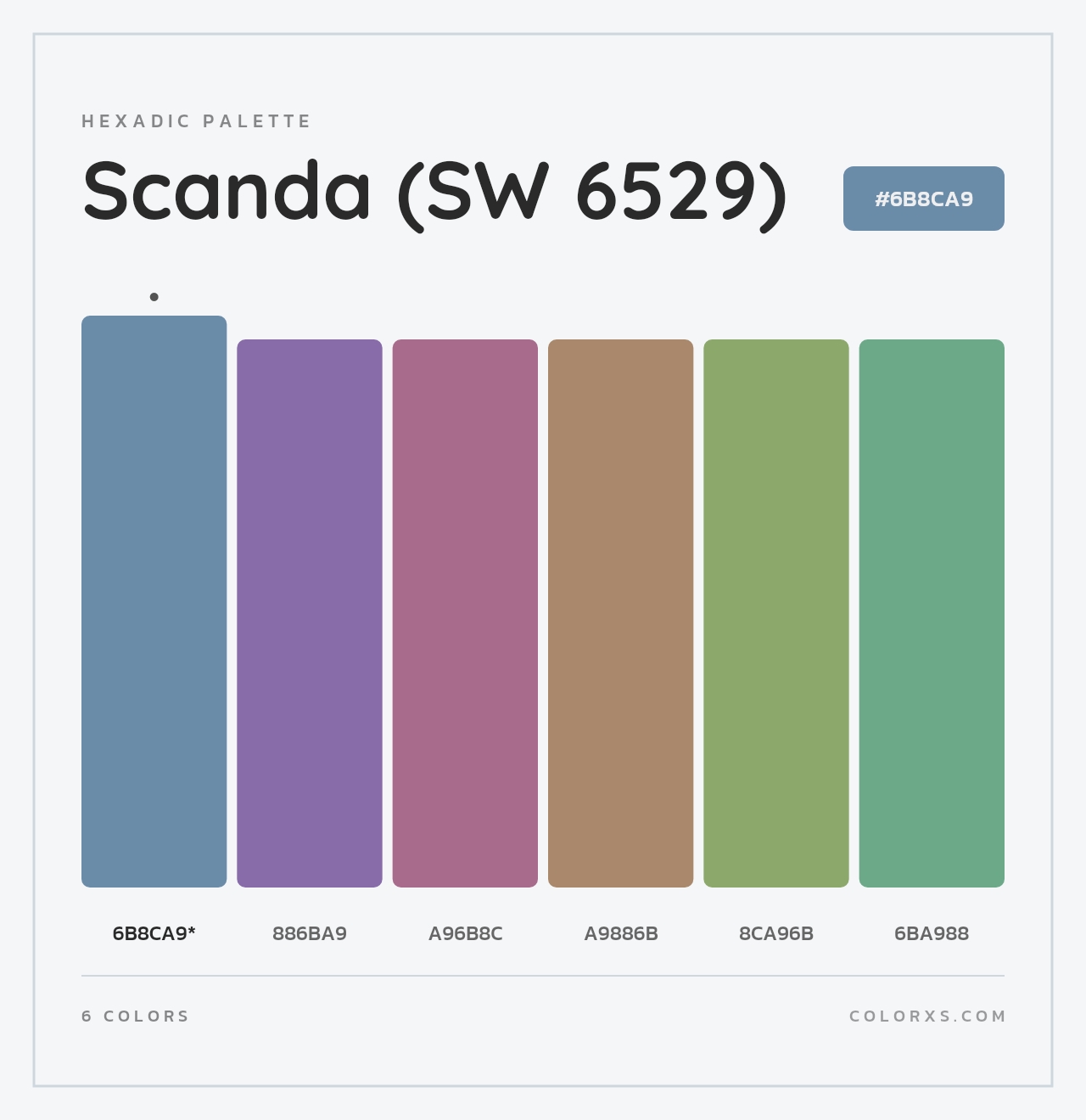 Scanda (SW 6529) - Hexadic Color Palette
