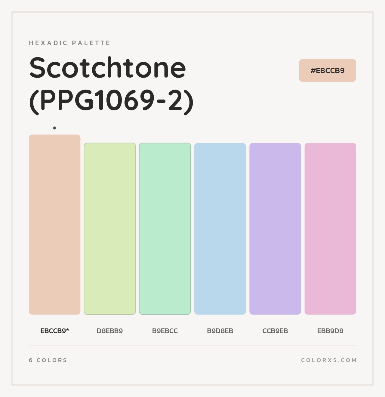 Scotchtone (PPG1069-2) - Hexadic Color Palette