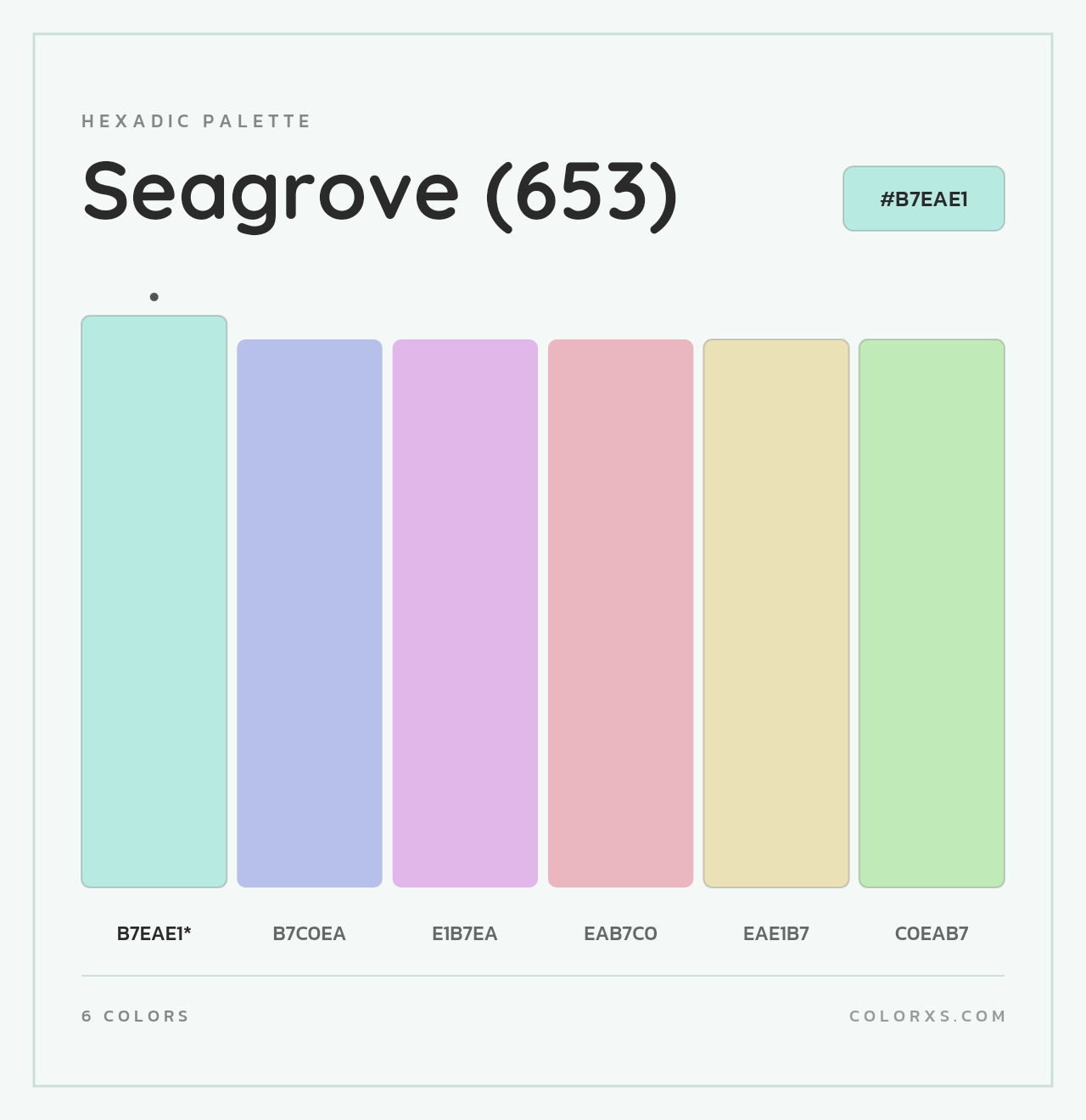Seagrove (653) - Hexadic Color Palette