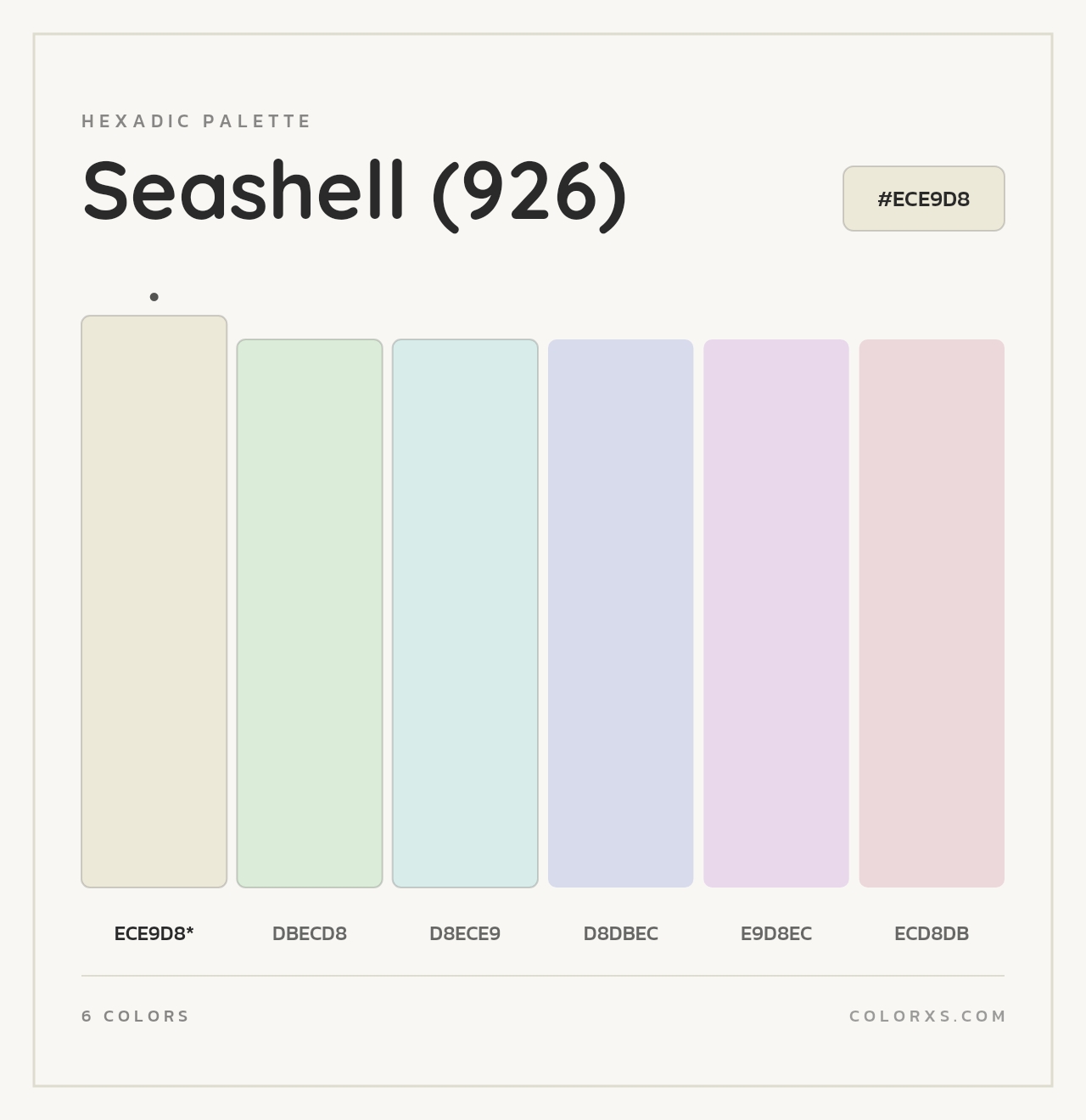Seashell (926) - Hexadic Color Palette