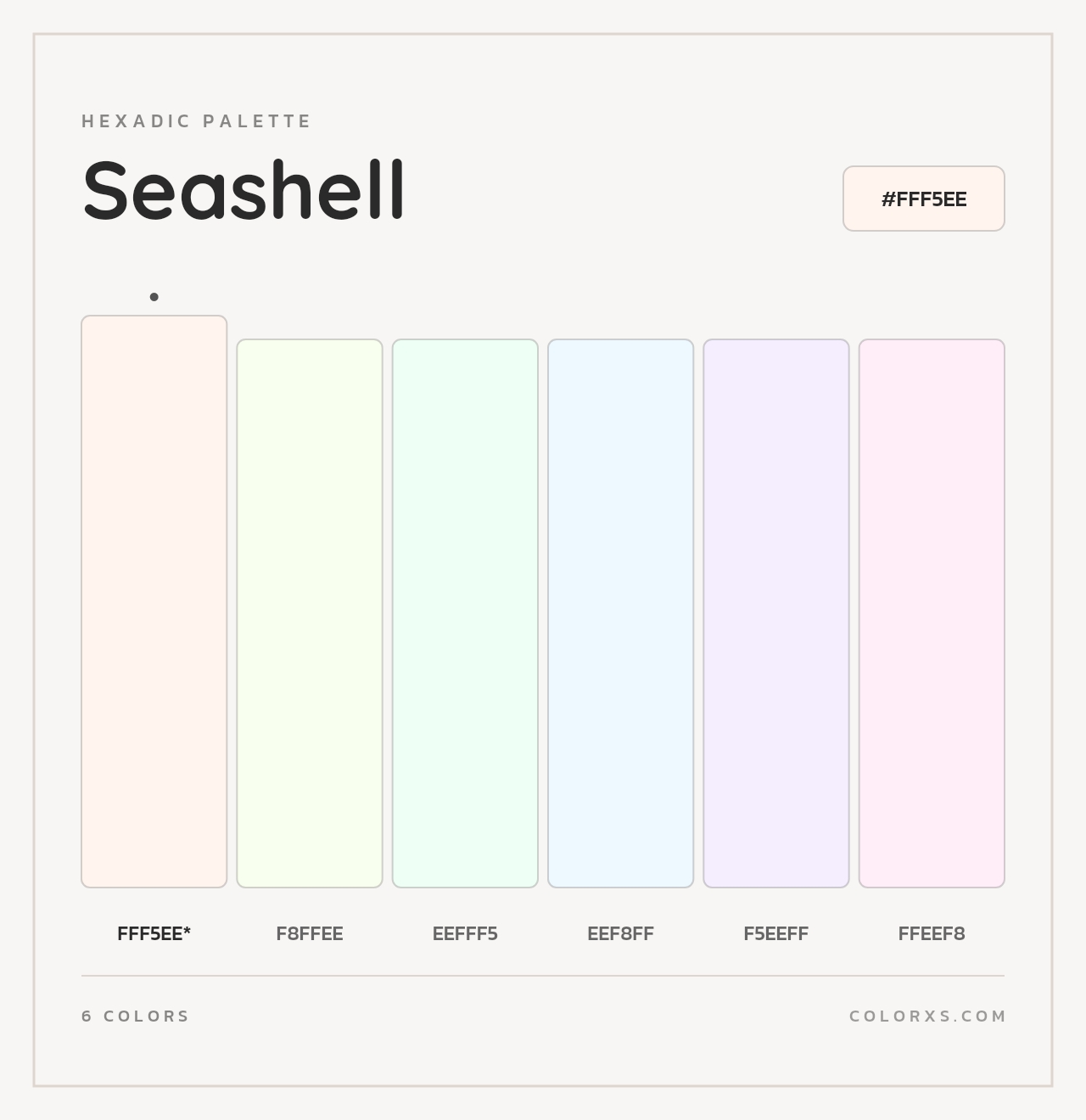Seashell - Hexadic Color Palette