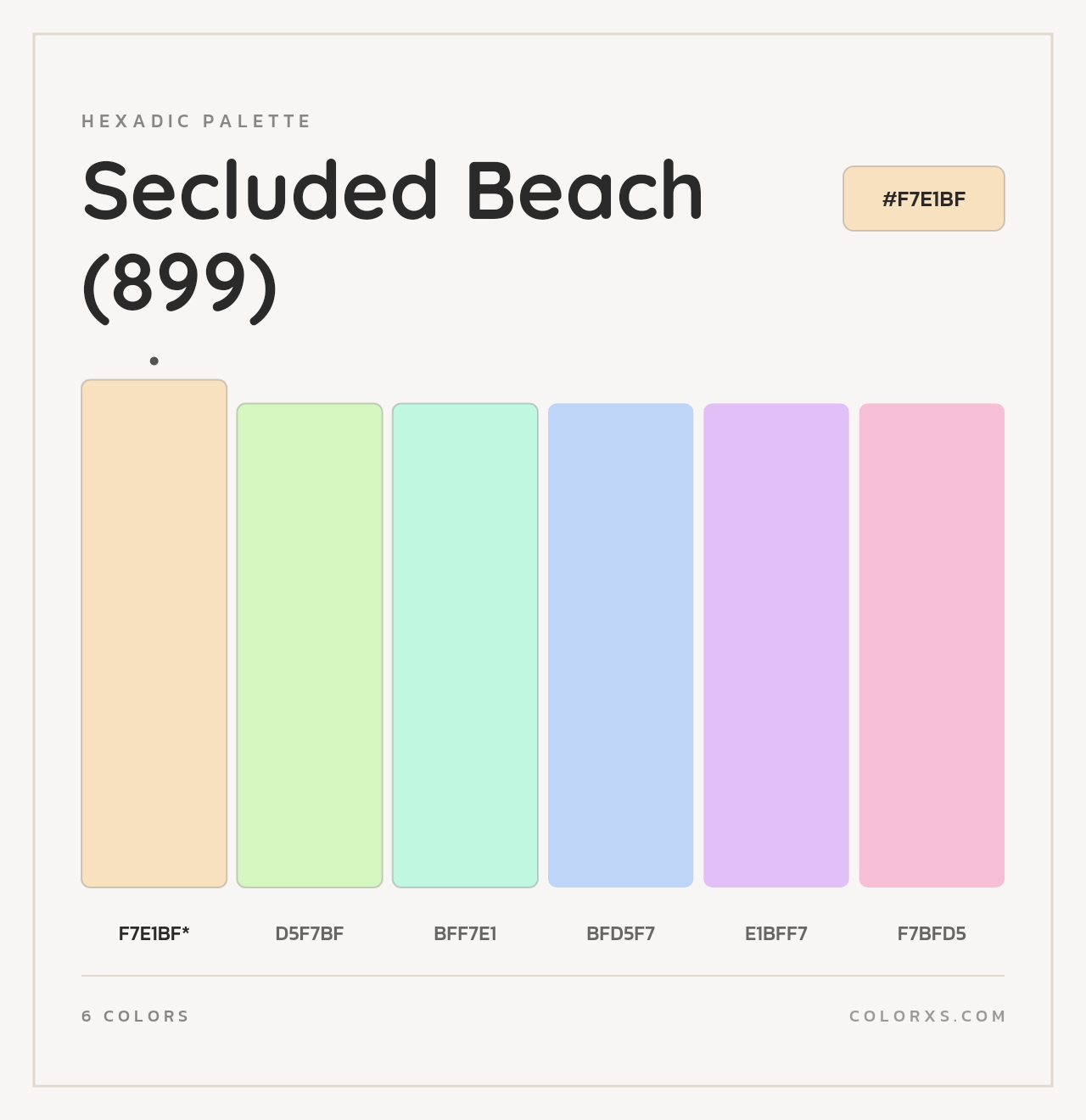 Secluded Beach (899) - Hexadic Color Palette