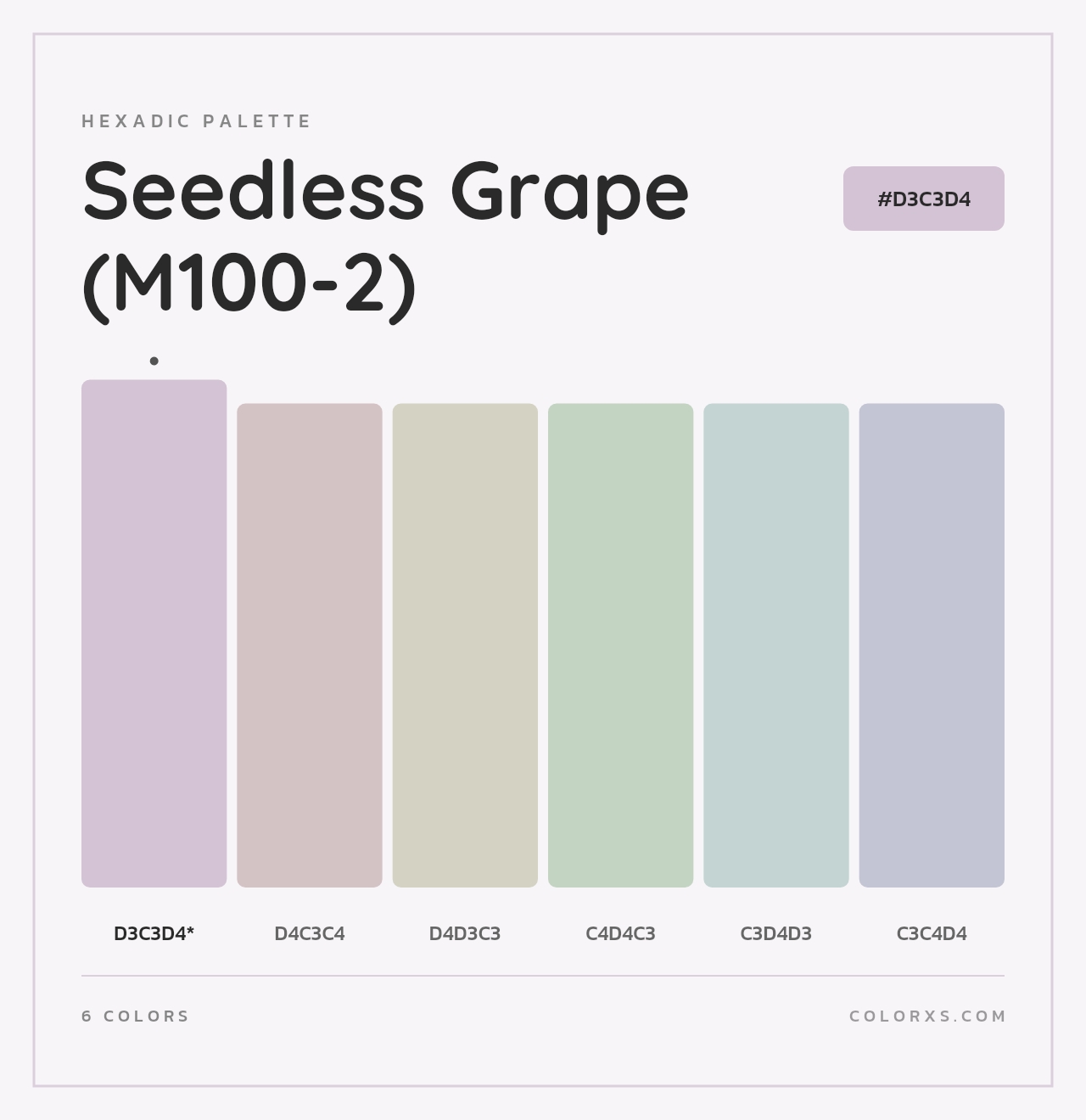 Seedless Grape (M100-2) - Hexadic Color Palette
