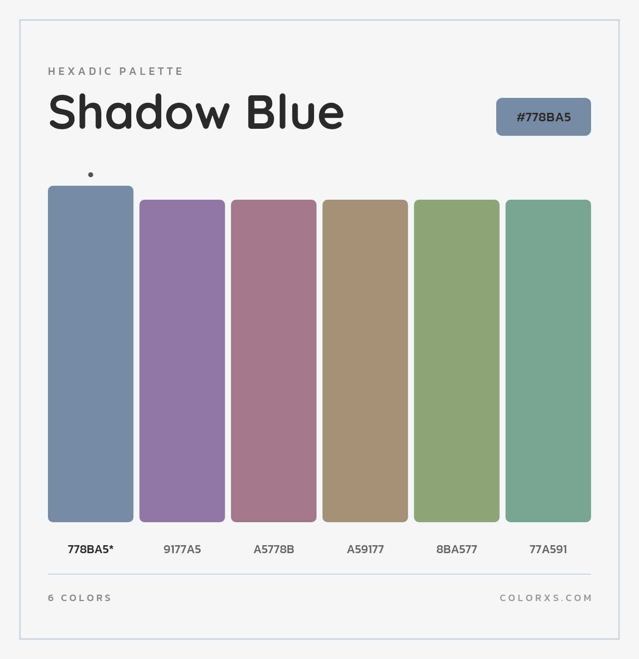 Shadow Blue - Hexadic Color Palette