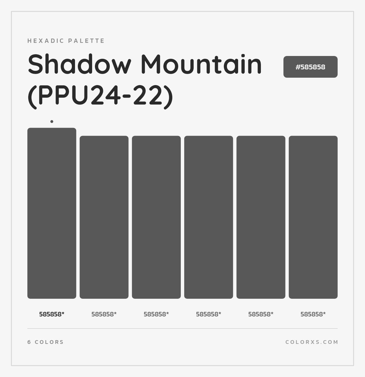 Shadow Mountain (PPU24-22) - Hexadic Color Palette