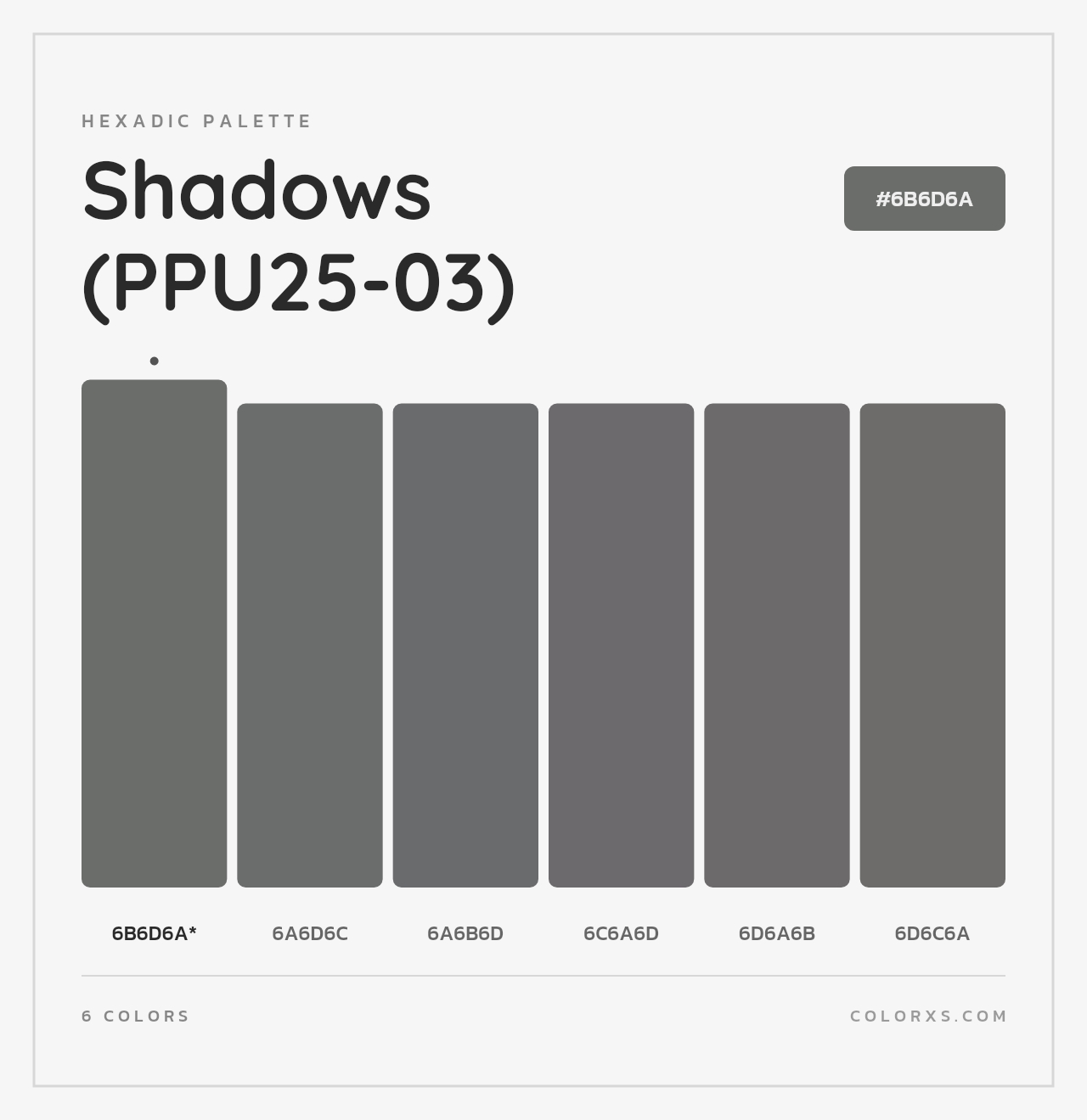 Shadows (PPU25-03) - Hexadic Color Palette