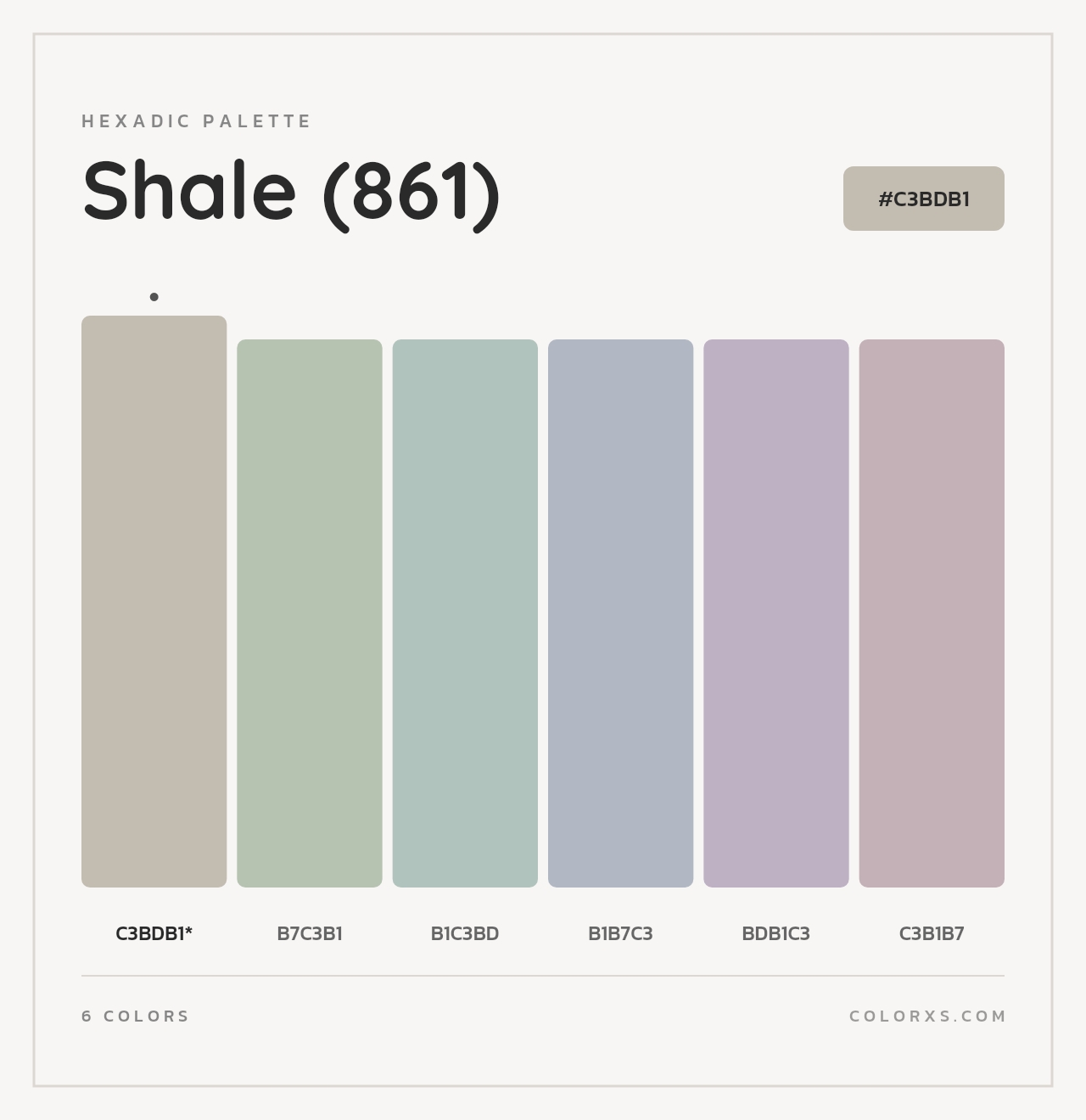 Shale (861) - Hexadic Color Palette