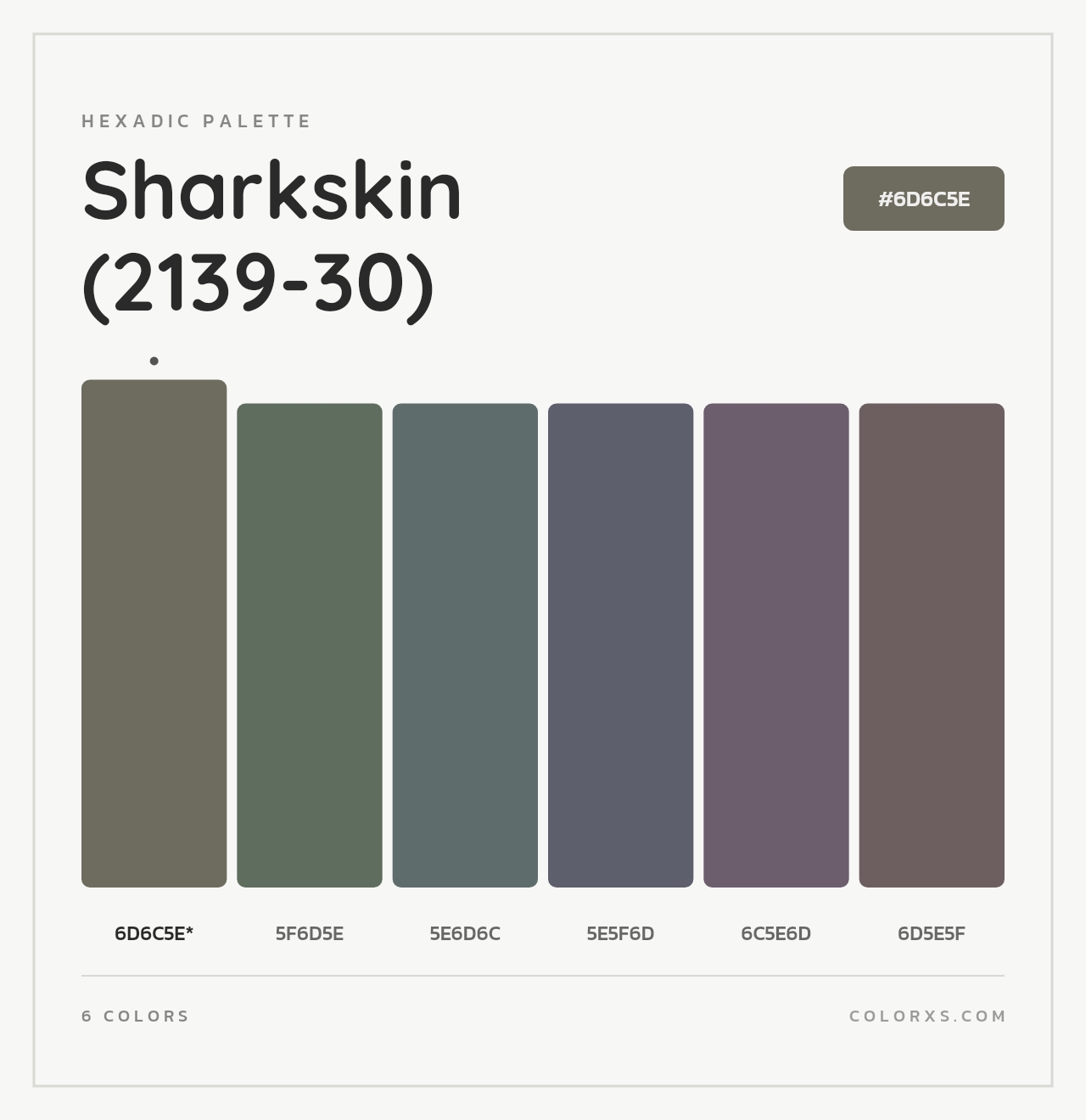 Sharkskin (2139-30) - Hexadic Color Palette