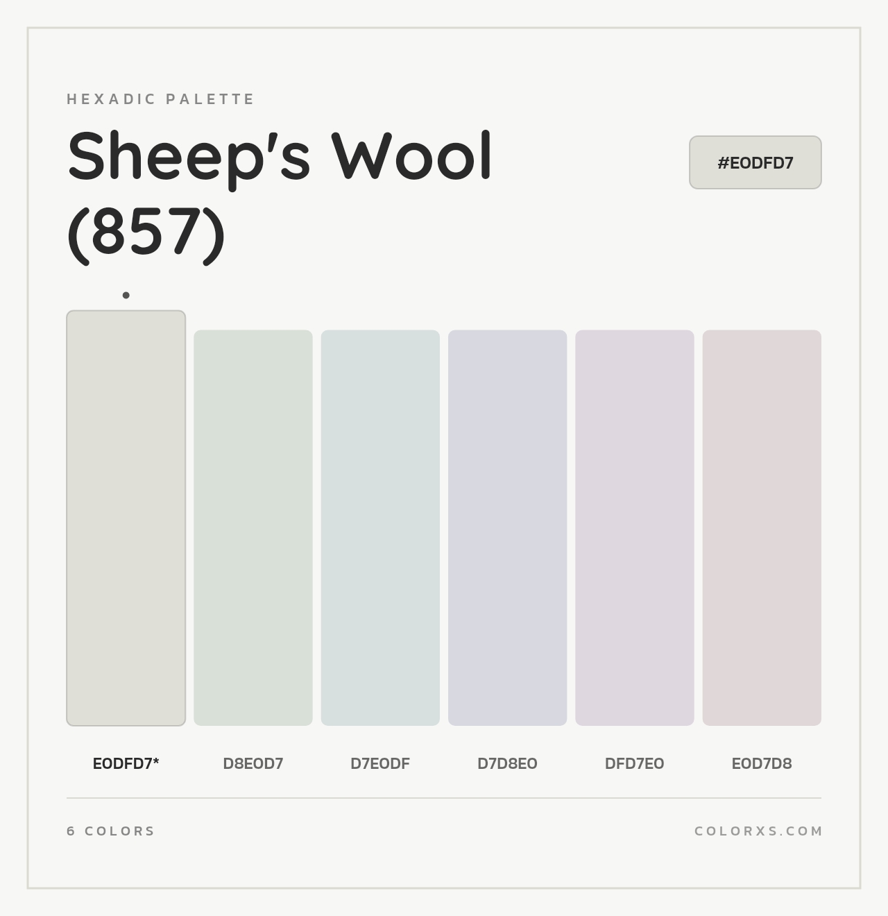 Sheep's Wool (857) - Hexadic Color Palette