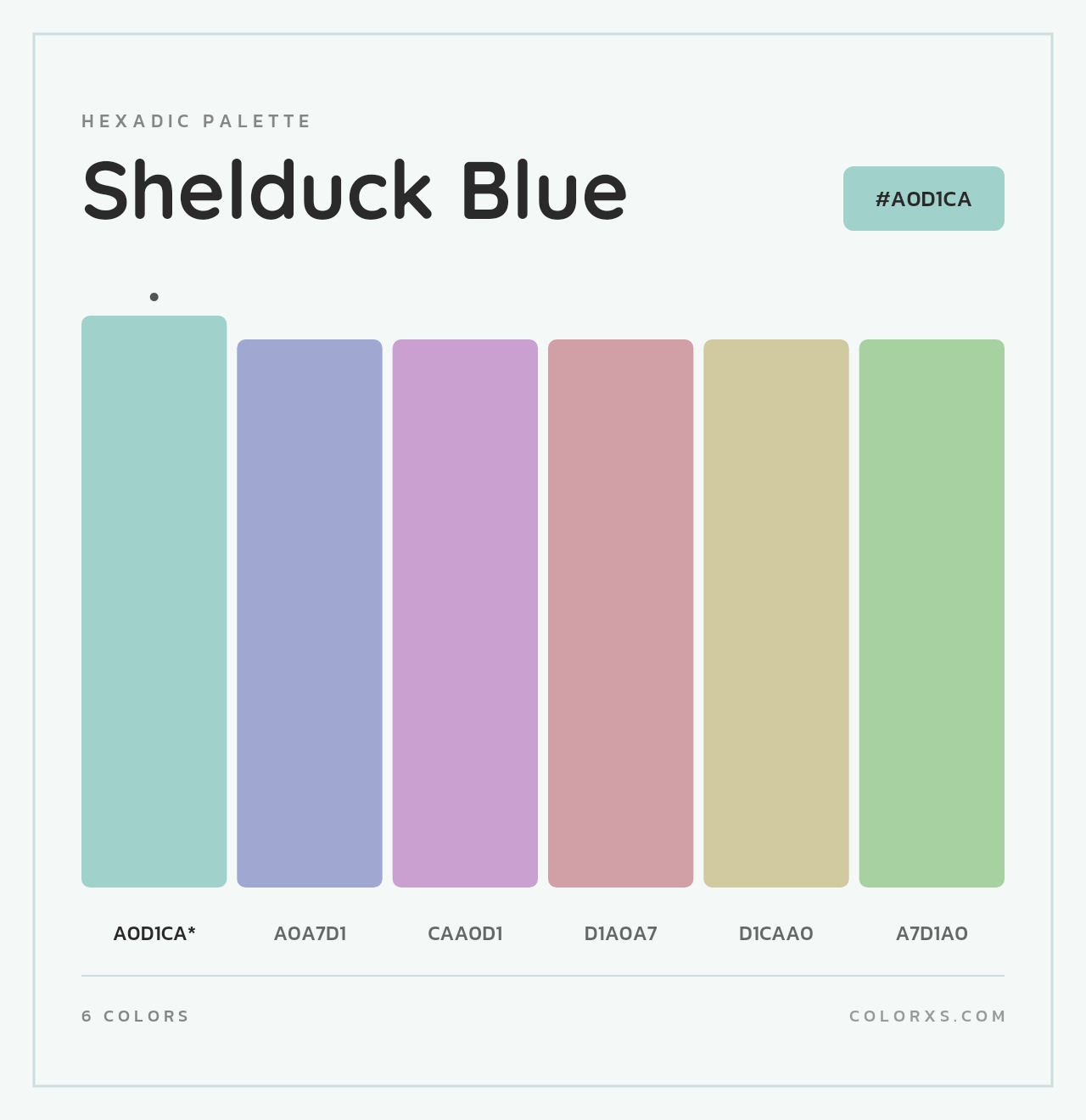 Shelduck Blue - Hexadic Color Palette
