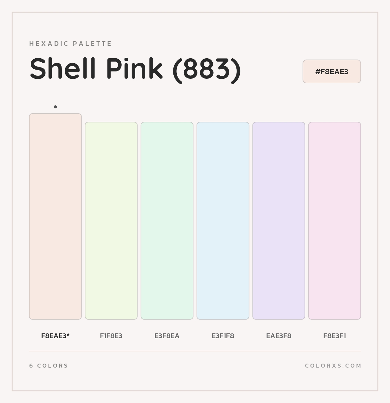 Shell Pink (883) - Hexadic Color Palette
