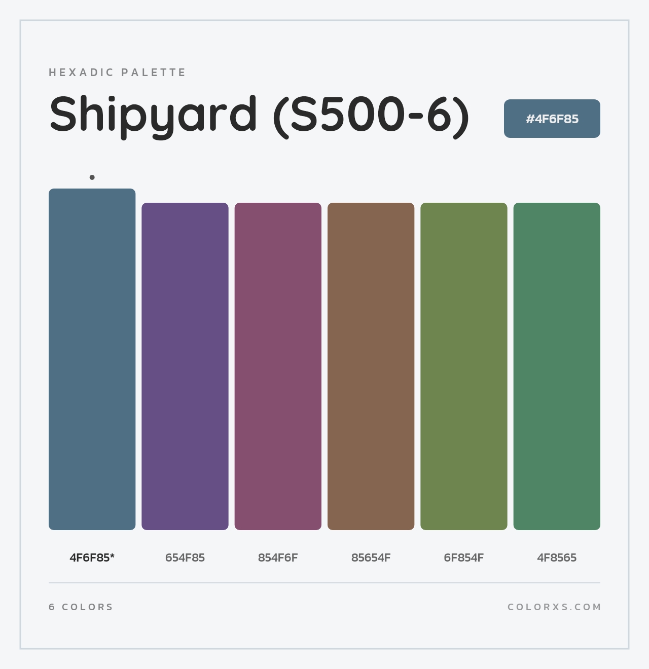Shipyard (S500-6) - Hexadic Color Palette